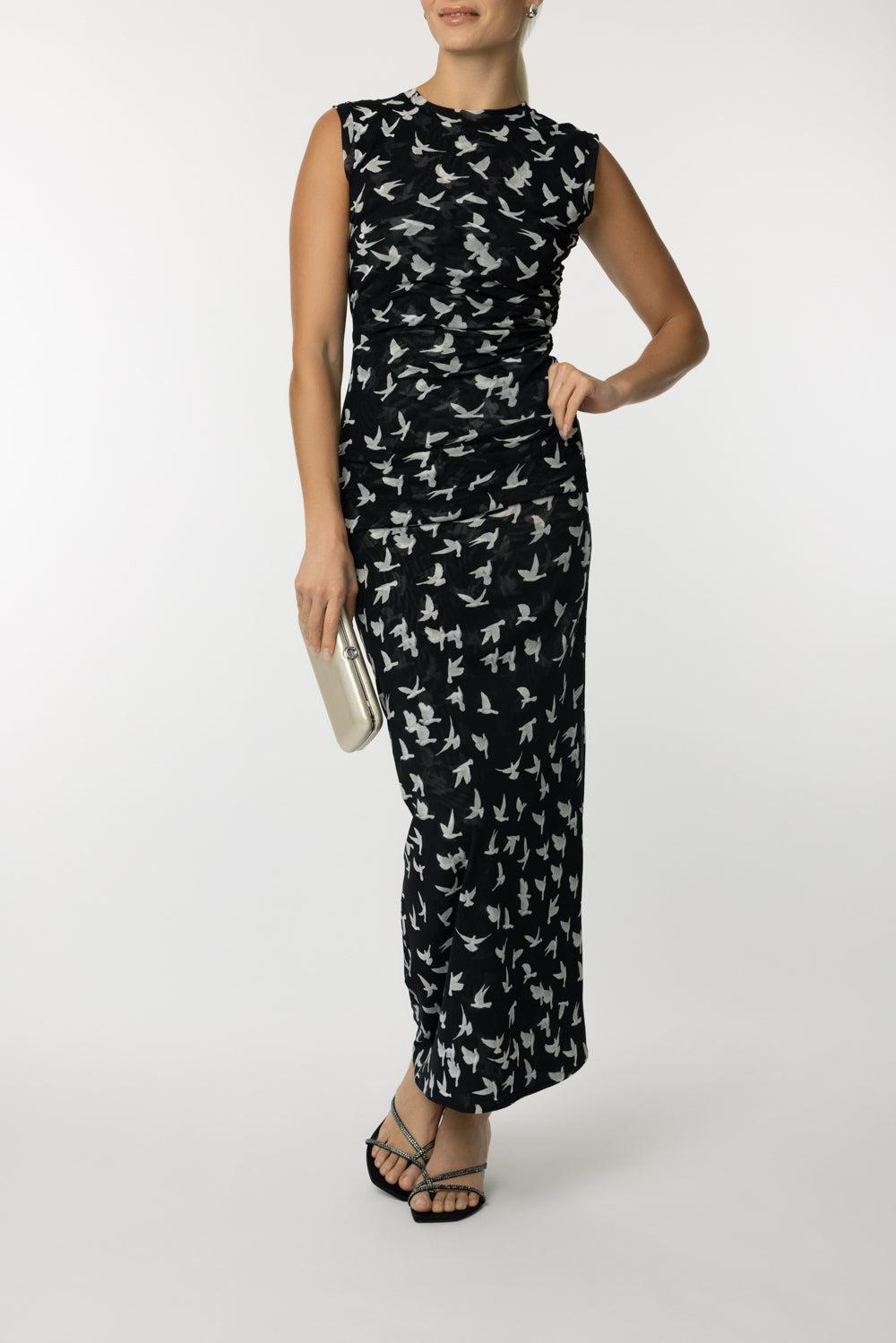 Dove Print Sleeveless Top-BLACK-XS-CLOTHINGTOPBLOUSE-STELLA MCCARTNEY
