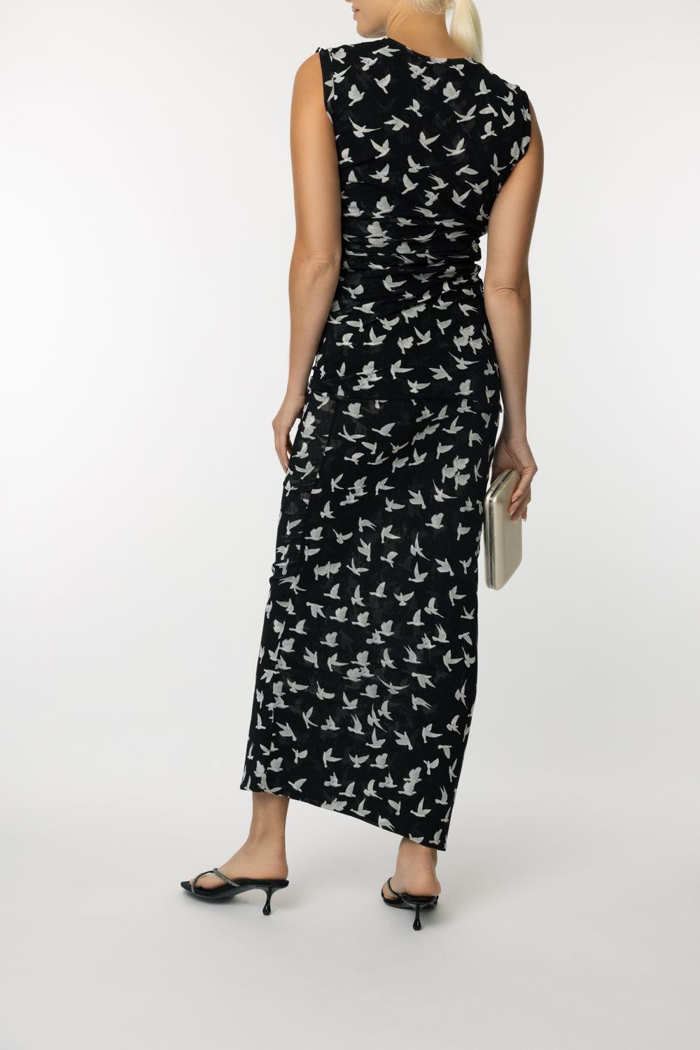 Dove Print Sleeveless Top-BLACK-XS-CLOTHINGTOPBLOUSE-STELLA MCCARTNEY