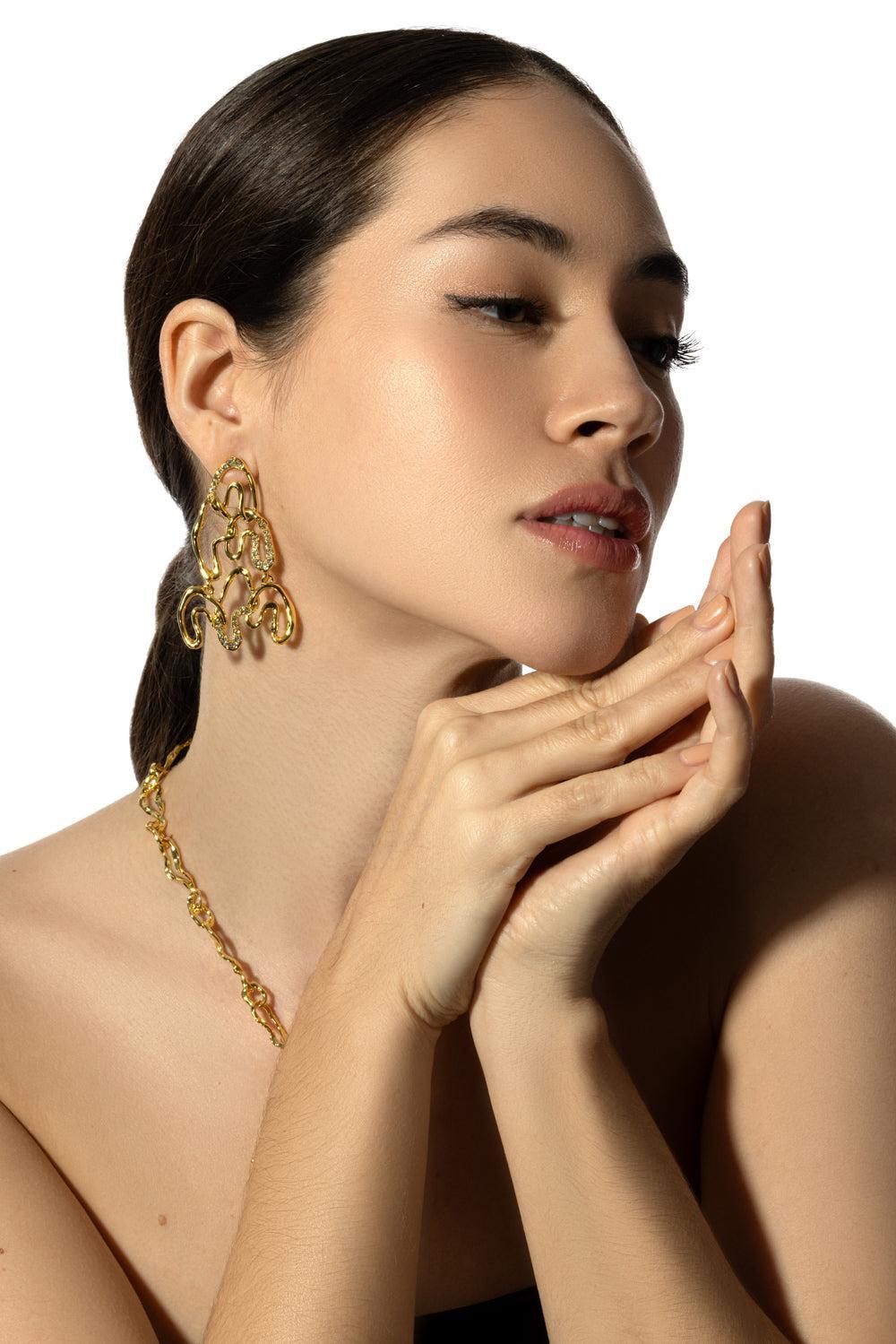 Asterales Arched Long Earrings-YELLOW-JEWELRYBOUTIQUEEARRING-ALEXIS BITTAR