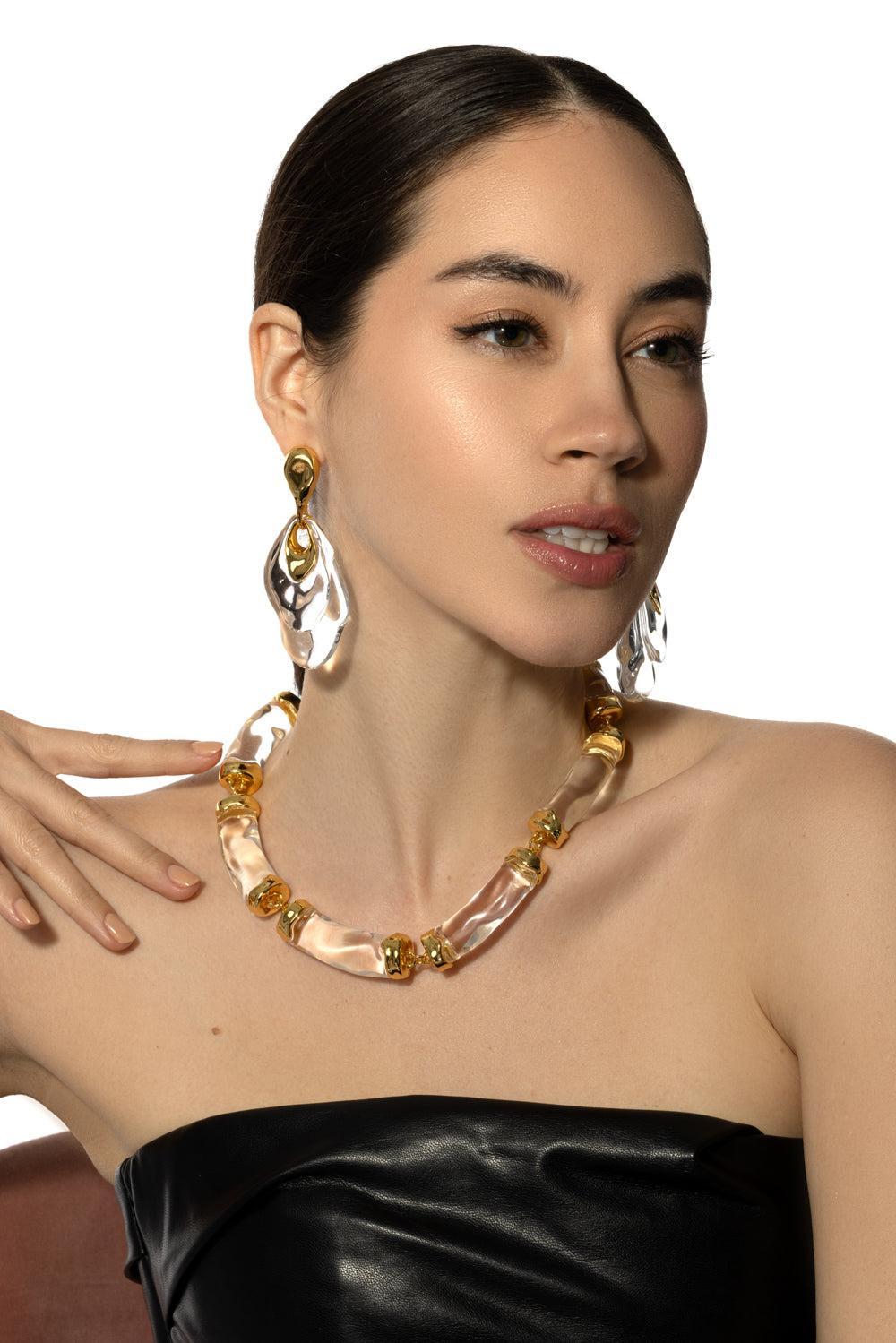 Pillow Link Necklace-YELLOW-JEWELRYBOUTIQUENECKLACE O-ALEXIS BITTAR