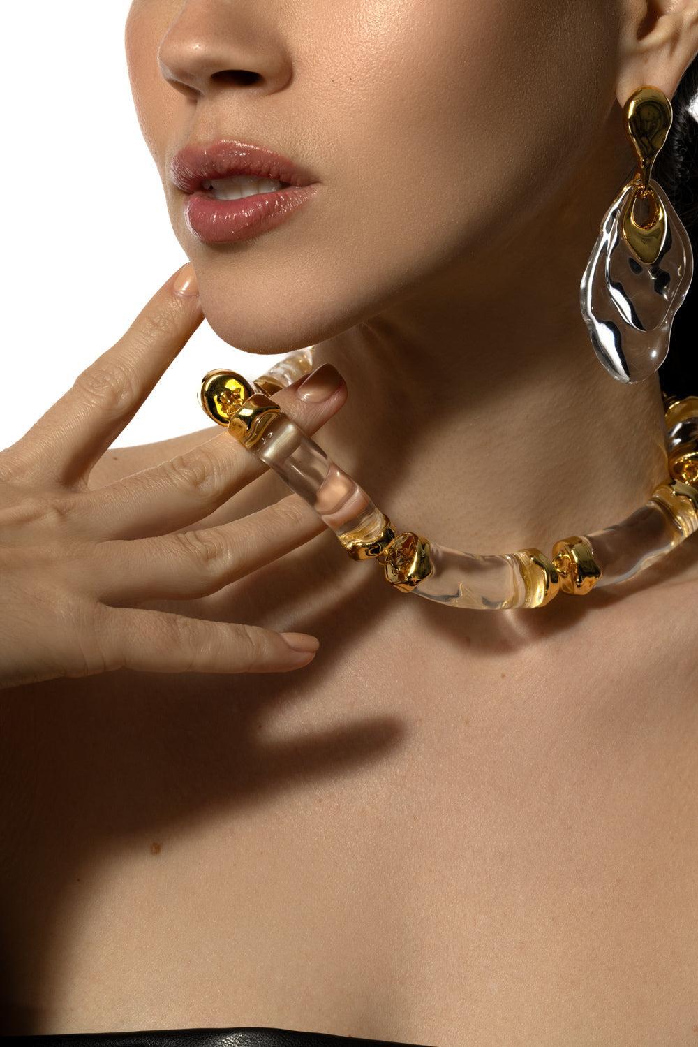 Pillow Link Necklace-YELLOW-JEWELRYBOUTIQUENECKLACE O-ALEXIS BITTAR