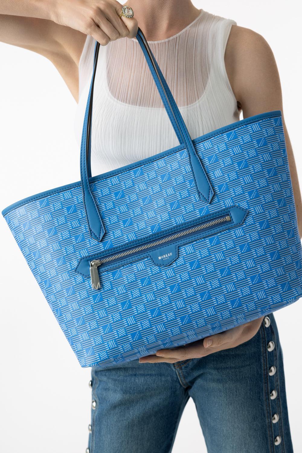Monaco Tote - Blue Blue-BLUEBLUE-O/S-HANDBAGTOTES-MOREAU