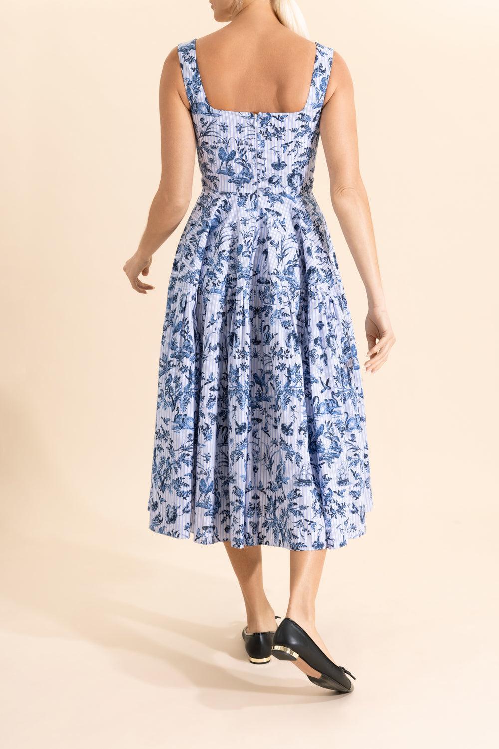 Stripe Sleeveless Midi Dress-STRIPE-4-CLOTHINGDRESSCASUAL-ERDEM
