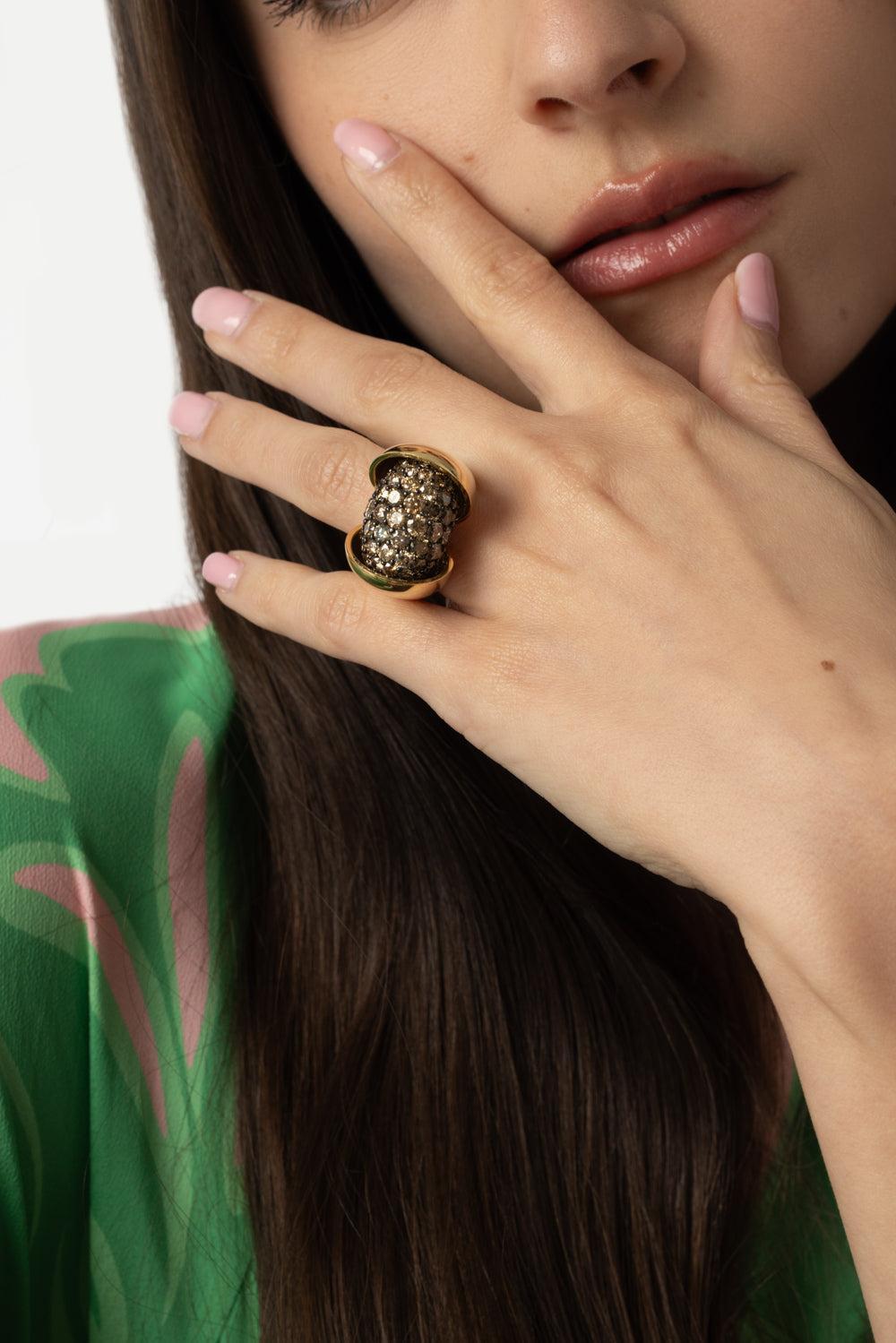 Tau Echo Brown Diamond Ring-YELLOW GOLD-4.75-JEWELRYFINE JEWELRING-VRAM