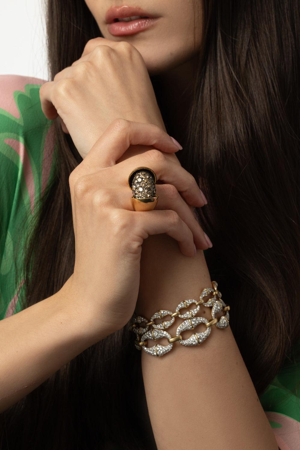 Tau Echo Brown Diamond Ring-YELLOW GOLD-4.75-JEWELRYFINE JEWELRING-VRAM