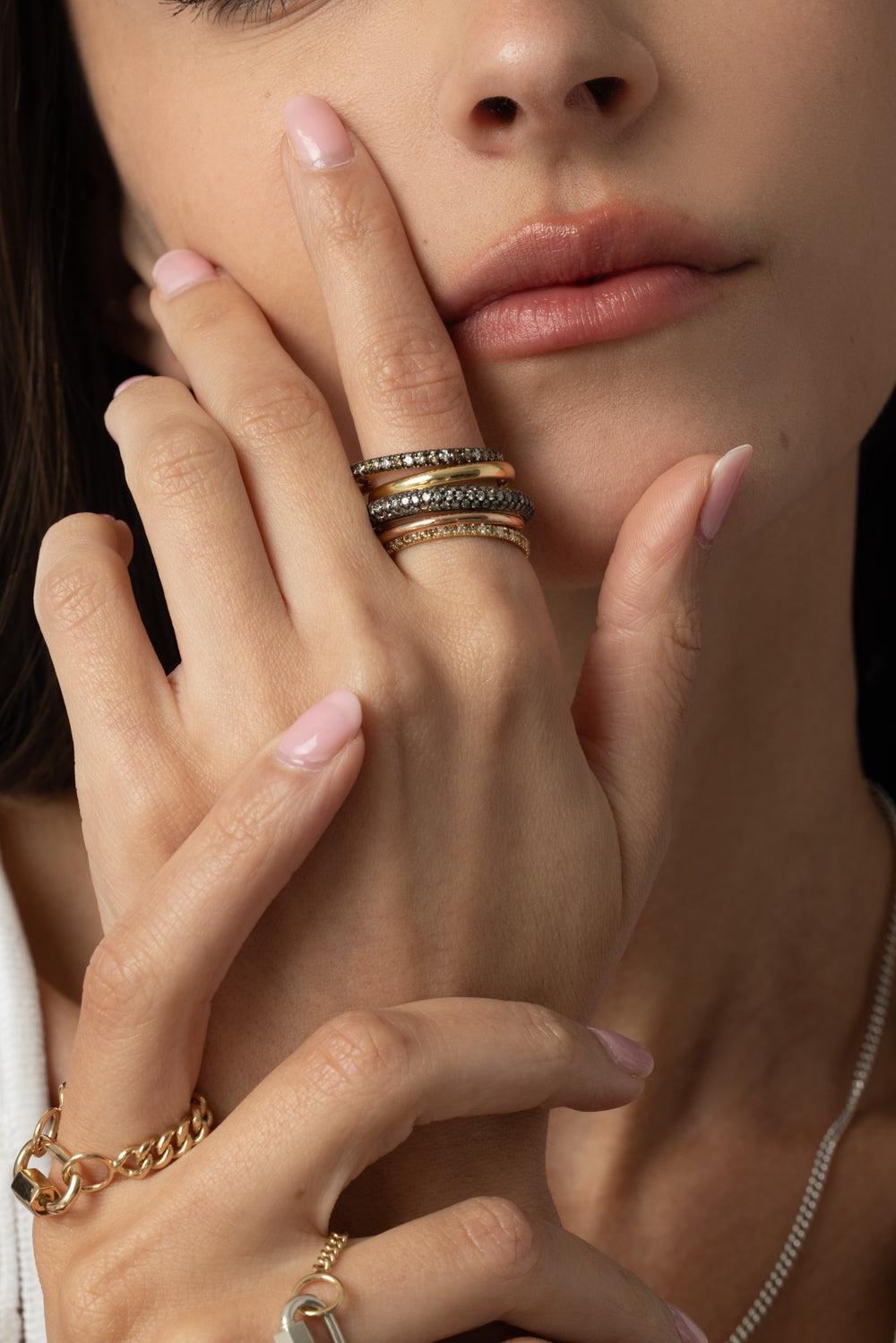 Leo MX Five Link Ring-ROSE GOLD-7.5-JEWELRYFINE JEWELRING-SPINELLI KILCOLLIN