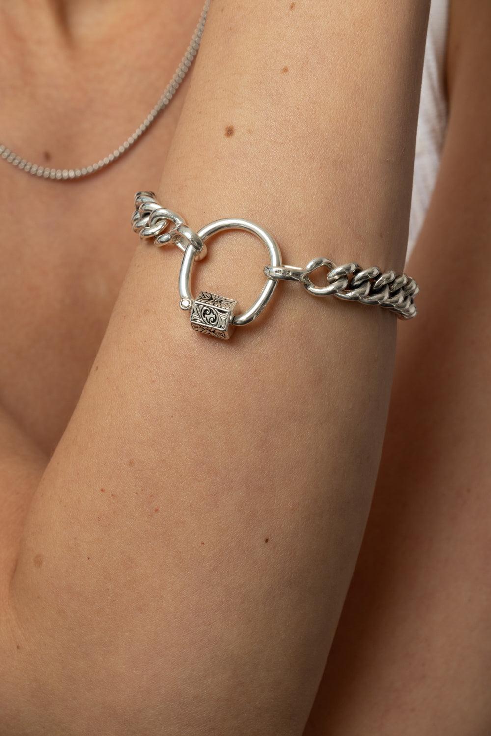 MiniMega Curb Chain Bracelet-SILVER-7-JEWELRYFINE JEWELBRACELET O-MARLA AARON