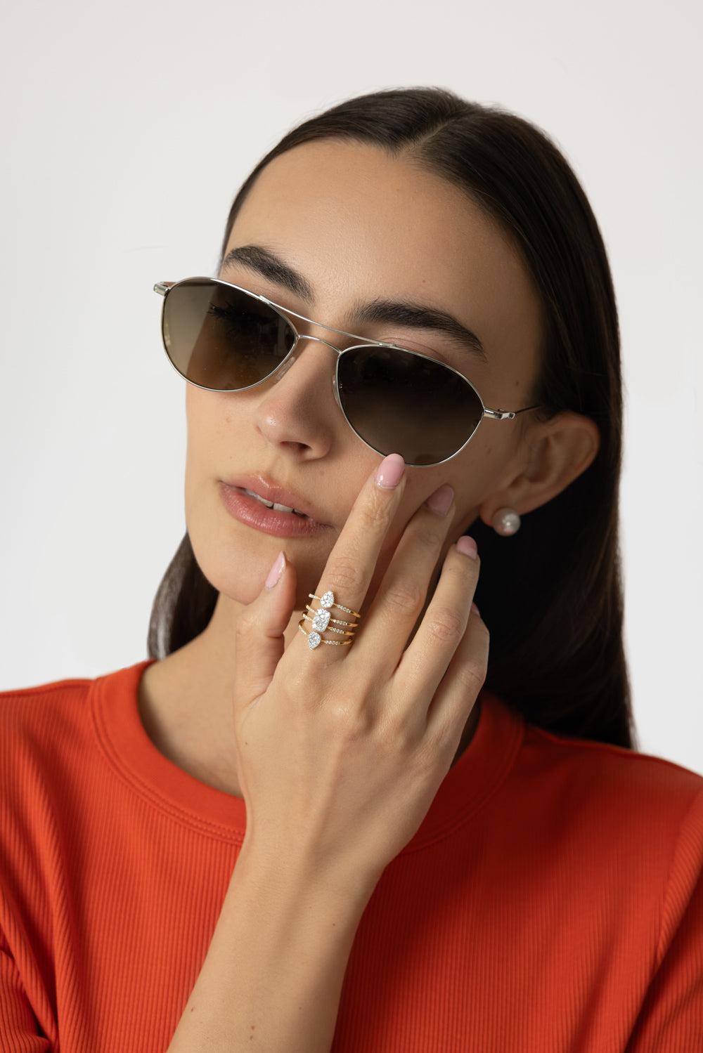 Aero II Sunglasses-SILSNDST-ACCESSORIESUNGLASSES-OLIVER PEOPLES