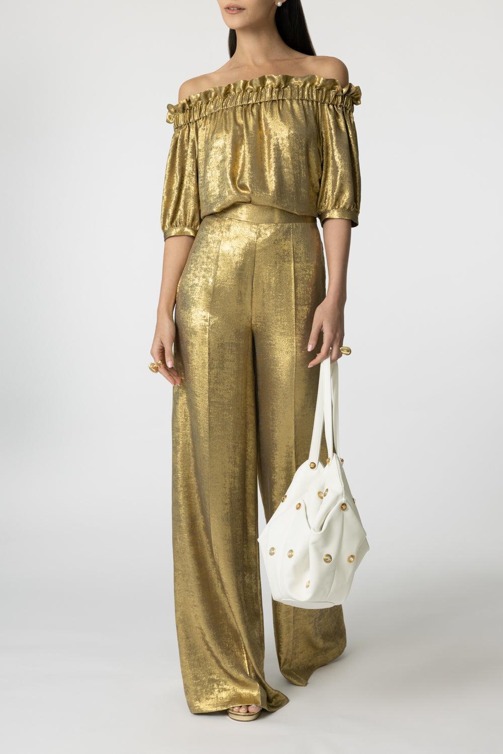 Hailey Pant-GOLD-36-CLOTHINGPANTEVENING-DMN PARIS