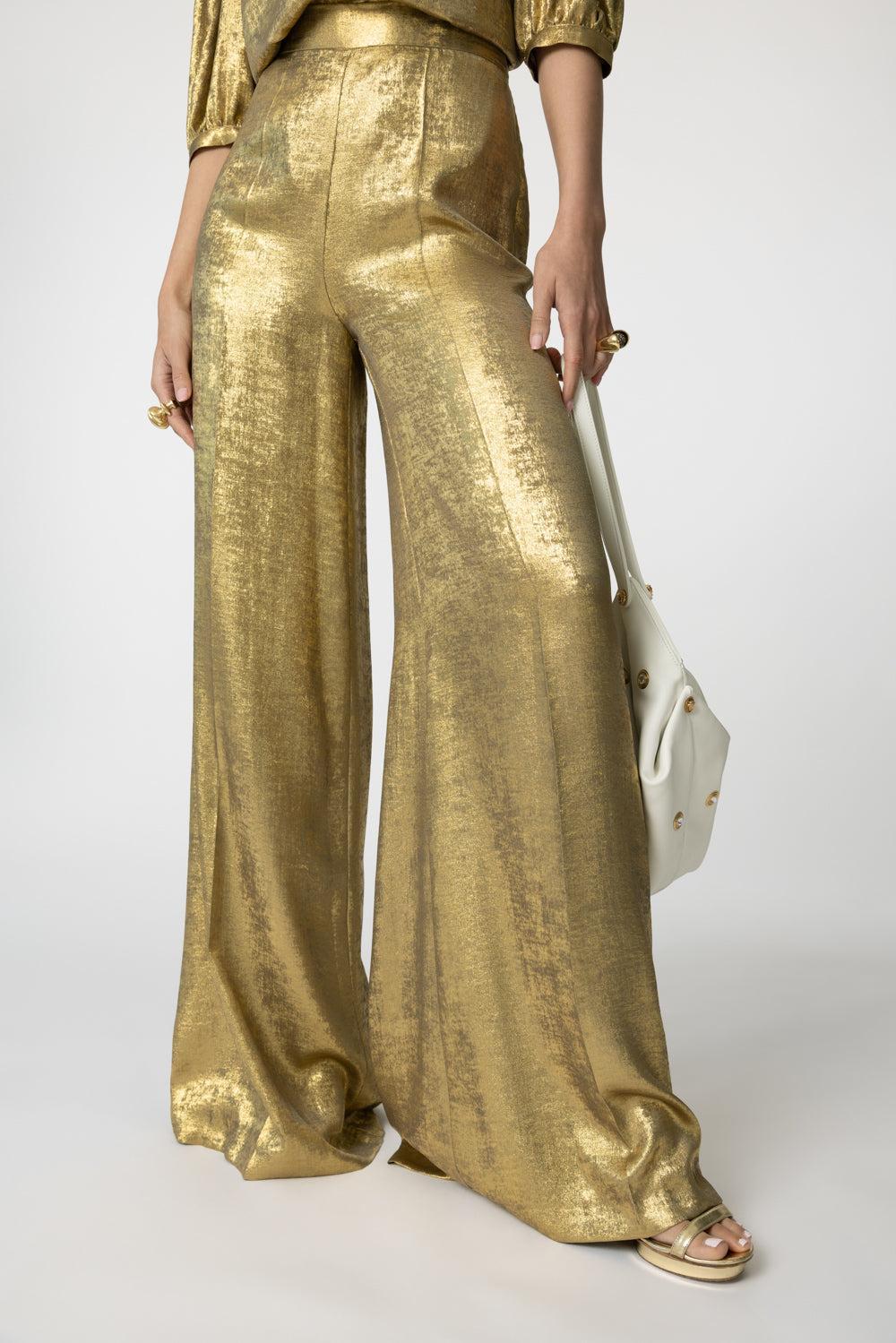 Hailey Pant-GOLD-36-CLOTHINGPANTEVENING-DMN PARIS