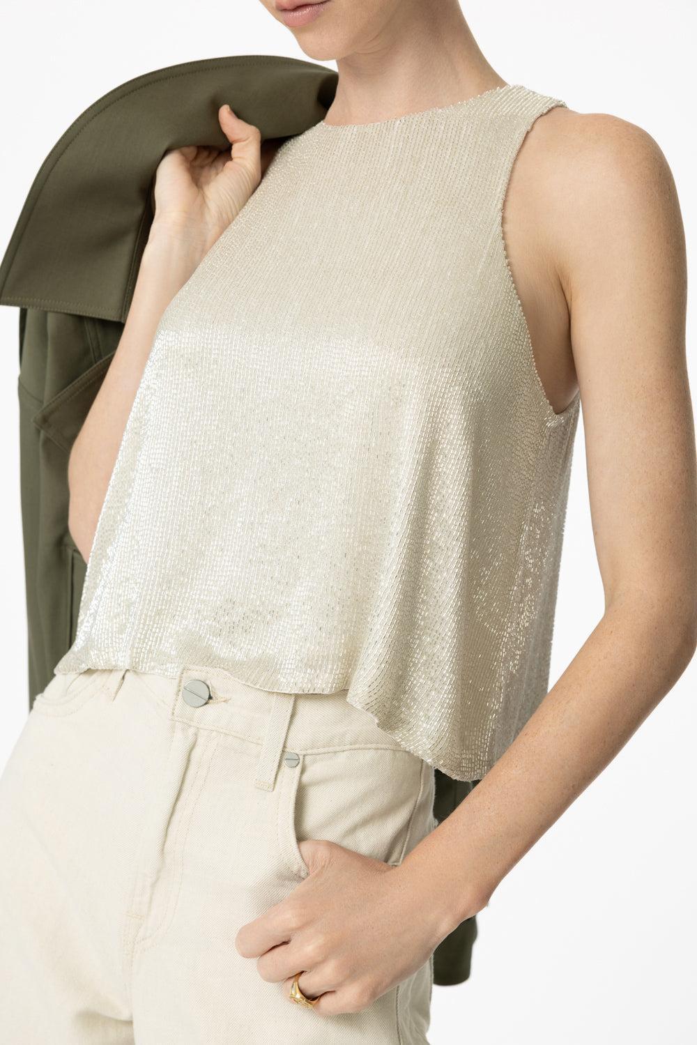 Beaded Tank-SILVER-XS-CLOTHINGTOPBLOUSE-TWP