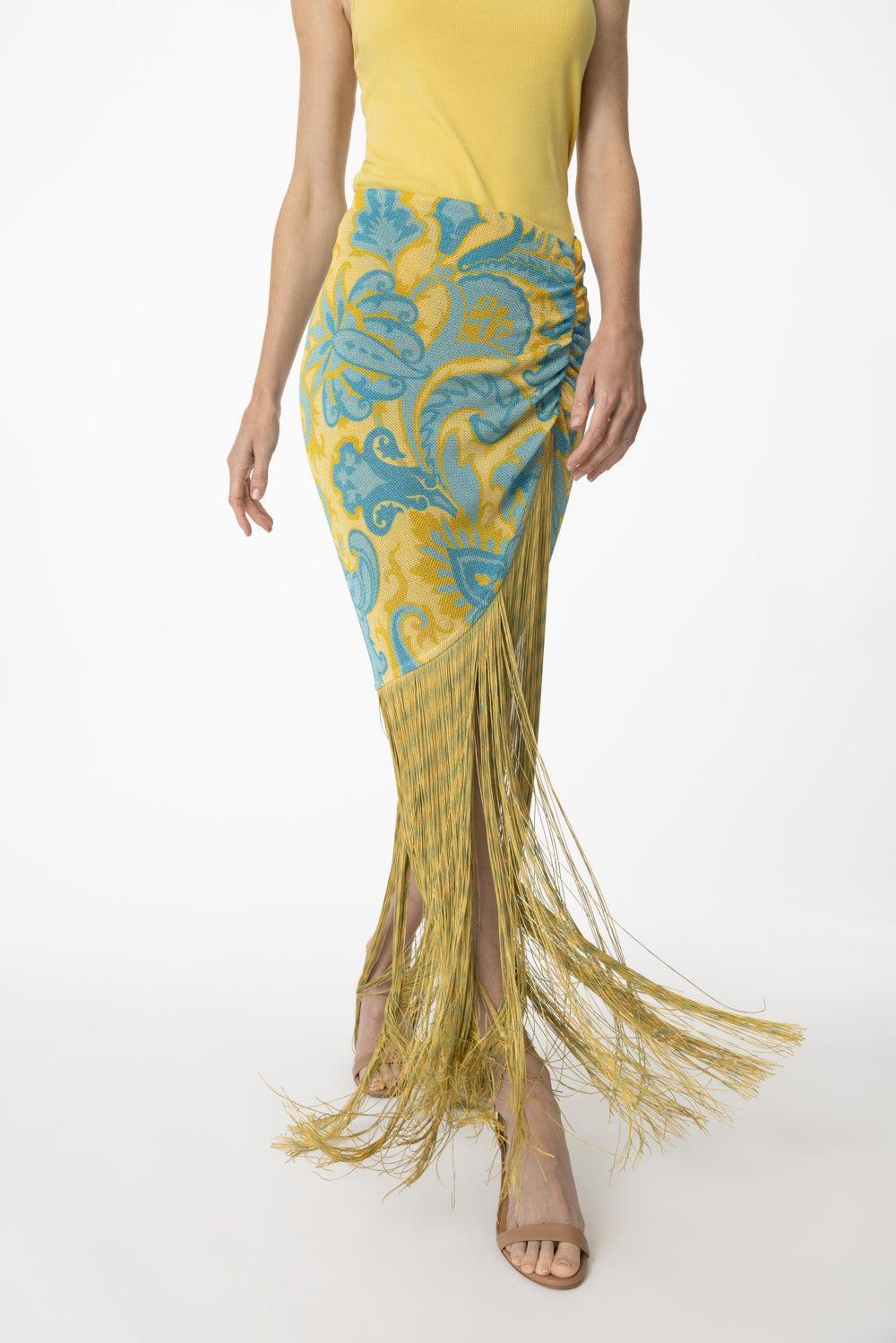 Long Fringe Skirt-YELLOW PRINT-40-CLOTHINGSKIRTMAXI-ETRO