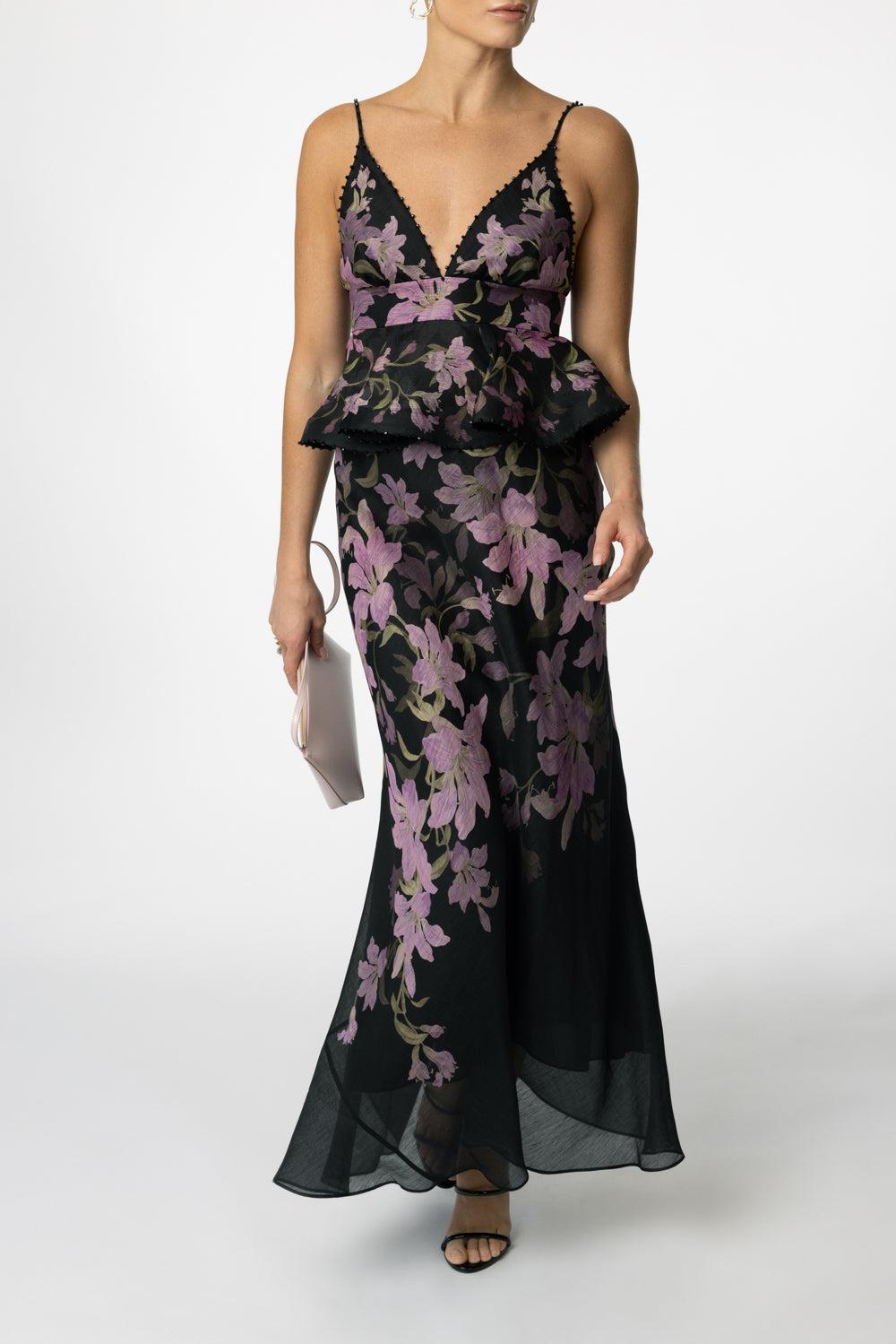 Dawning Ruffle Slip Dress-BLKLILY-1-CLOTHINGDRESSCASUAL-ZIMMERMANN