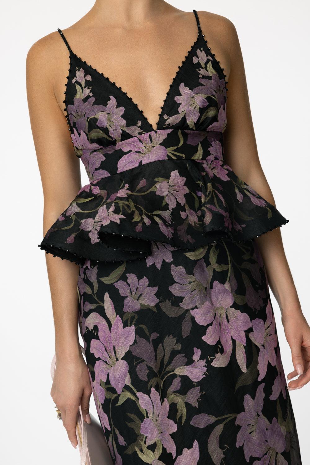 Dawning Ruffle Slip Dress-BLKLILY-1-CLOTHINGDRESSCASUAL-ZIMMERMANN