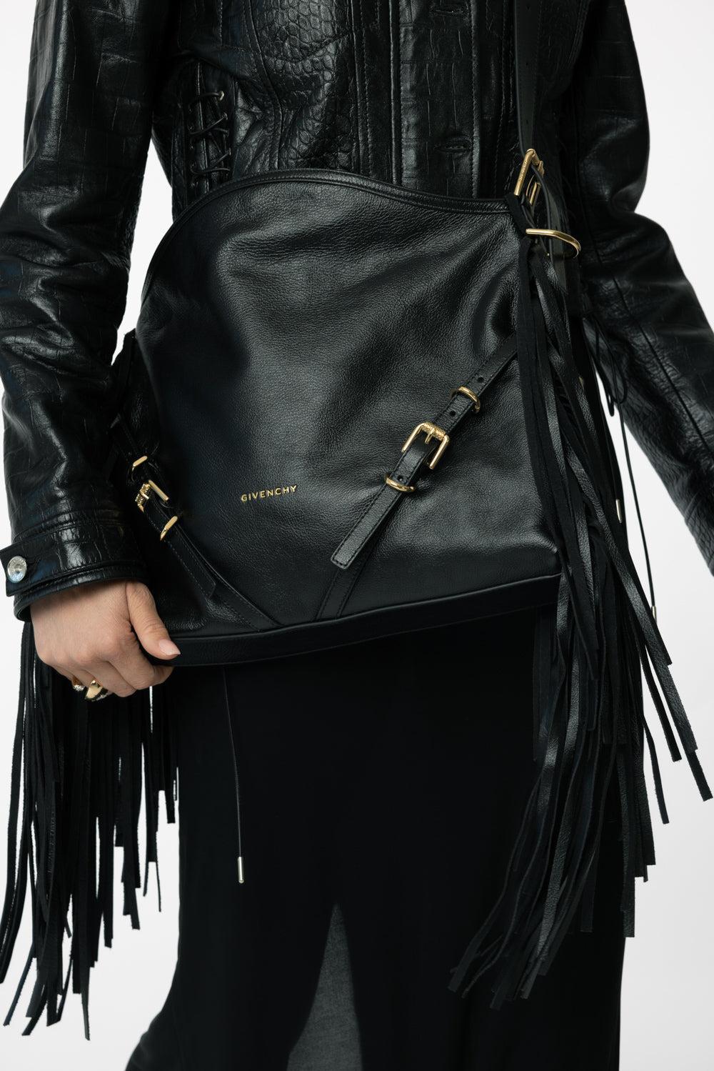 Voyou Medium Bag - Black Fringe-BLACK-O/S-HANDBAGSHOULDER-GIVENCHY