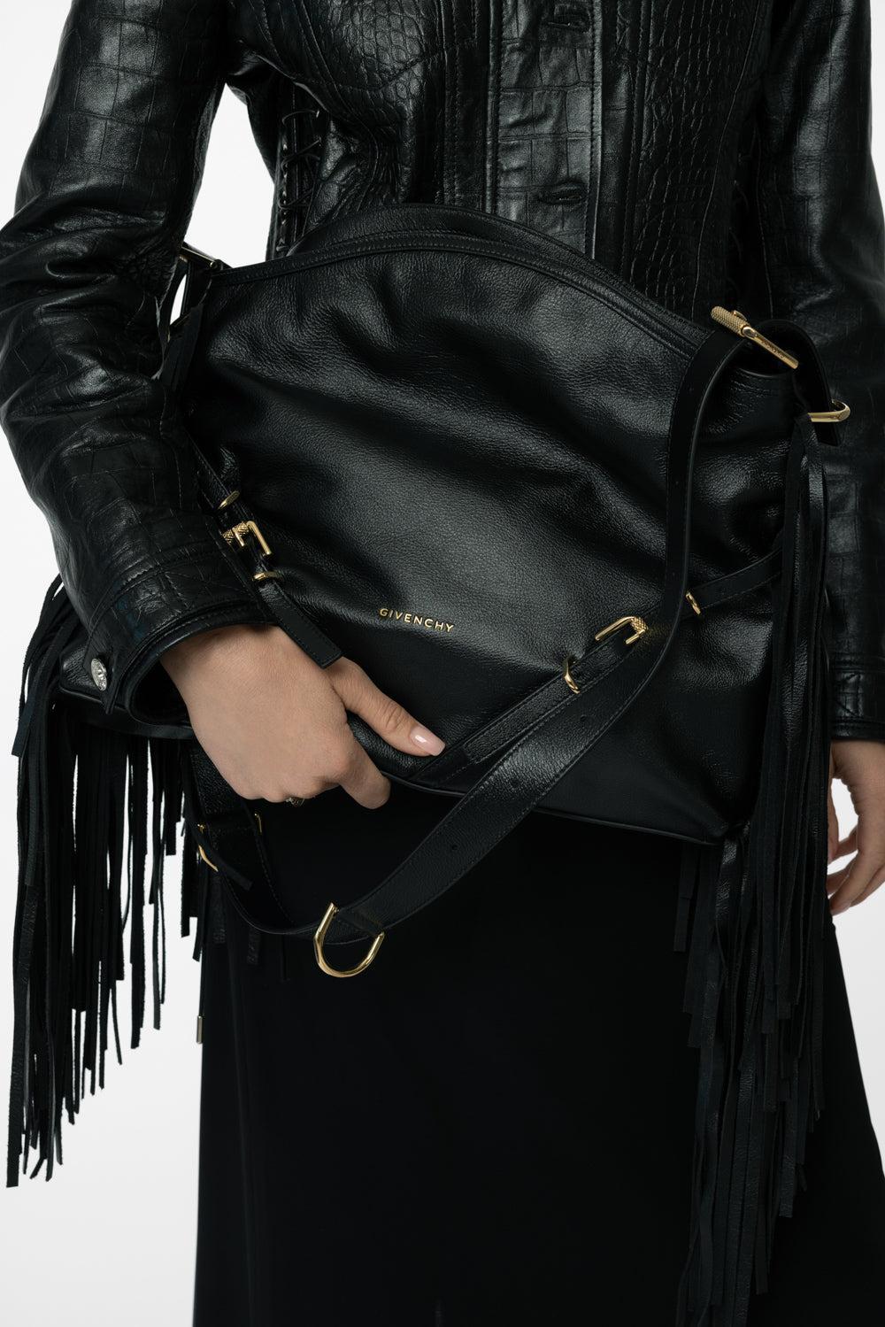 Voyou Medium Bag - Black Fringe-BLACK-O/S-HANDBAGSHOULDER-GIVENCHY