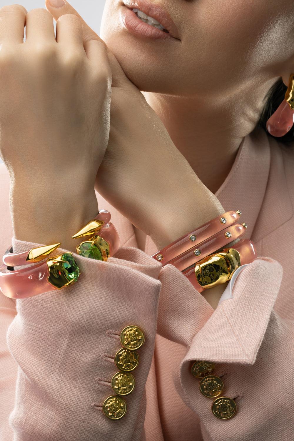 Pyramid Brake Hinge Bracelet-GOLD-JEWELRYBOUTIQUEBRACELET O-ALEXIS BITTAR