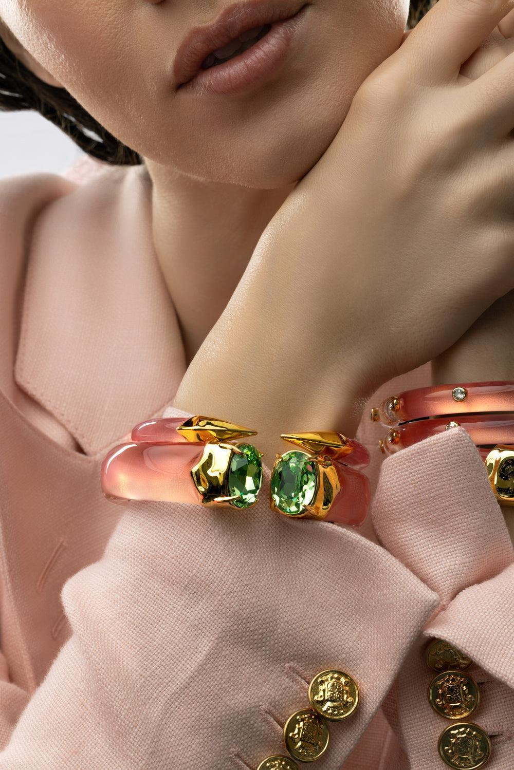 Pyramid Brake Hinge Bracelet-GOLD-JEWELRYBOUTIQUEBRACELET O-ALEXIS BITTAR