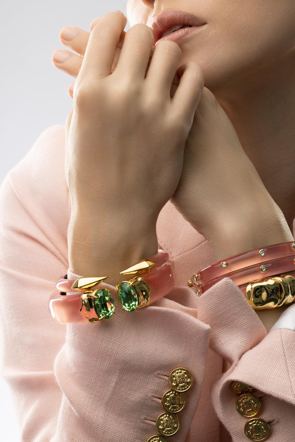 Pyramid Brake Hinge Bracelet-GOLD-JEWELRYBOUTIQUEBRACELET O-ALEXIS BITTAR