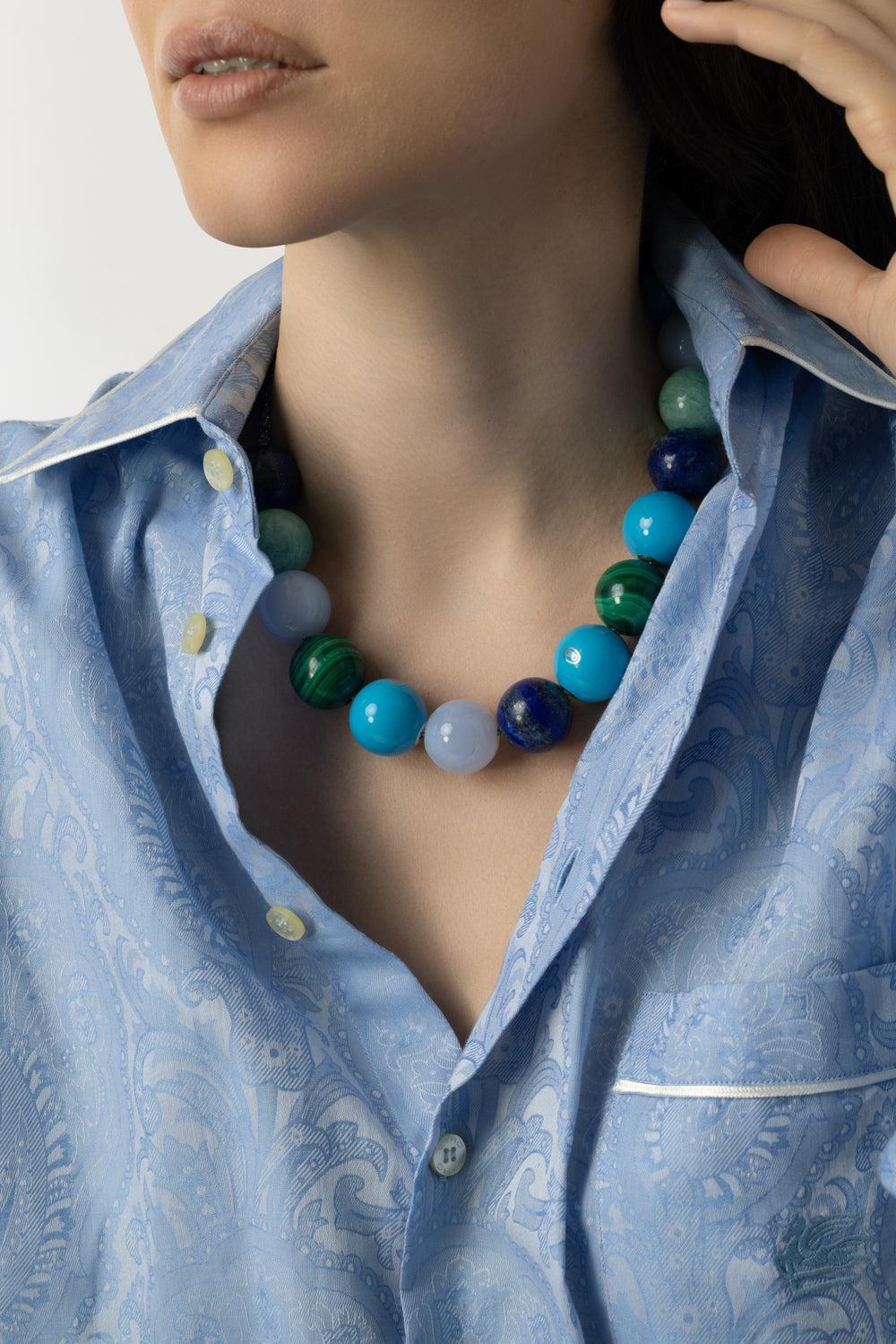 East Village Downtown Necklace-YELLOW GOLD-JEWELRYFINE JEWELNECKLACE O-CAROLINA BUCCI