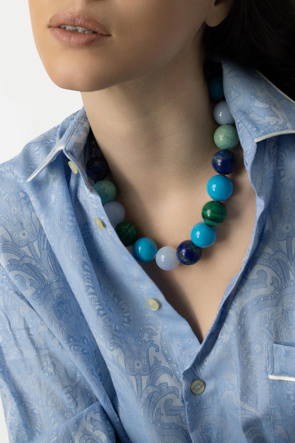 East Village Downtown Necklace-YELLOW GOLD-JEWELRYFINE JEWELNECKLACE O-CAROLINA BUCCI