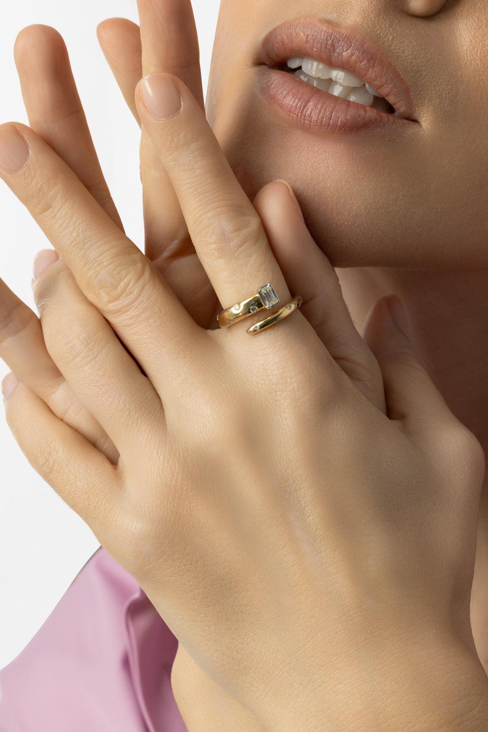 Cobblestone Diamond Wrap Ring-YELLOW GOLD-6-JEWELRYFINE JEWELRING-KWIAT