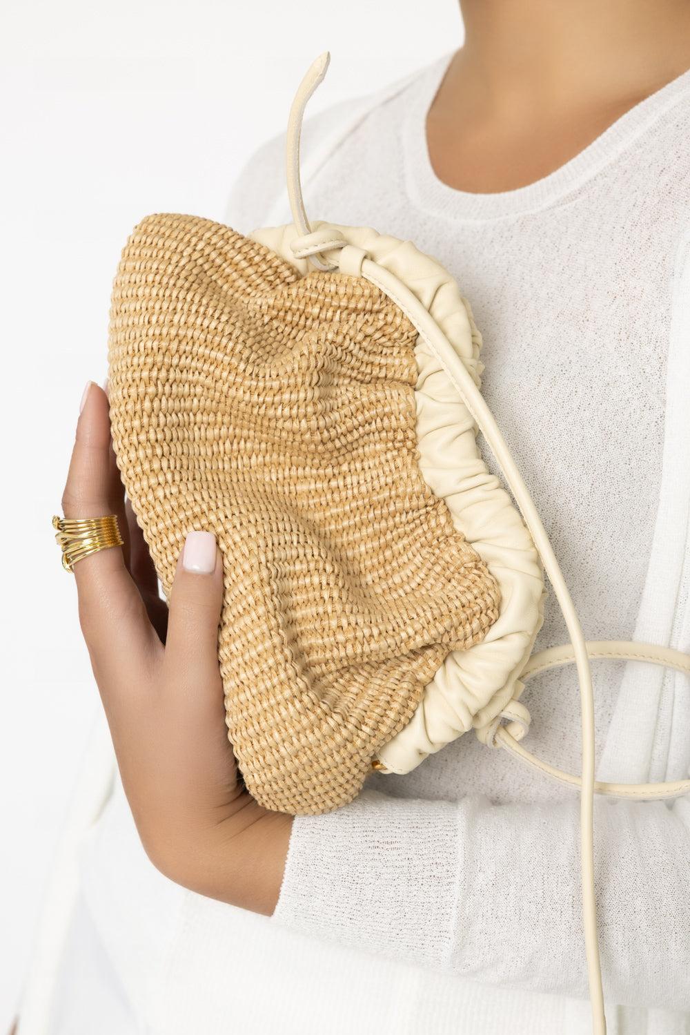 Mini Cloud Clutch - Natural-NAT/AVOR-O/S-HANDBAGCLUTCHES-MANSUR GAVRIEL