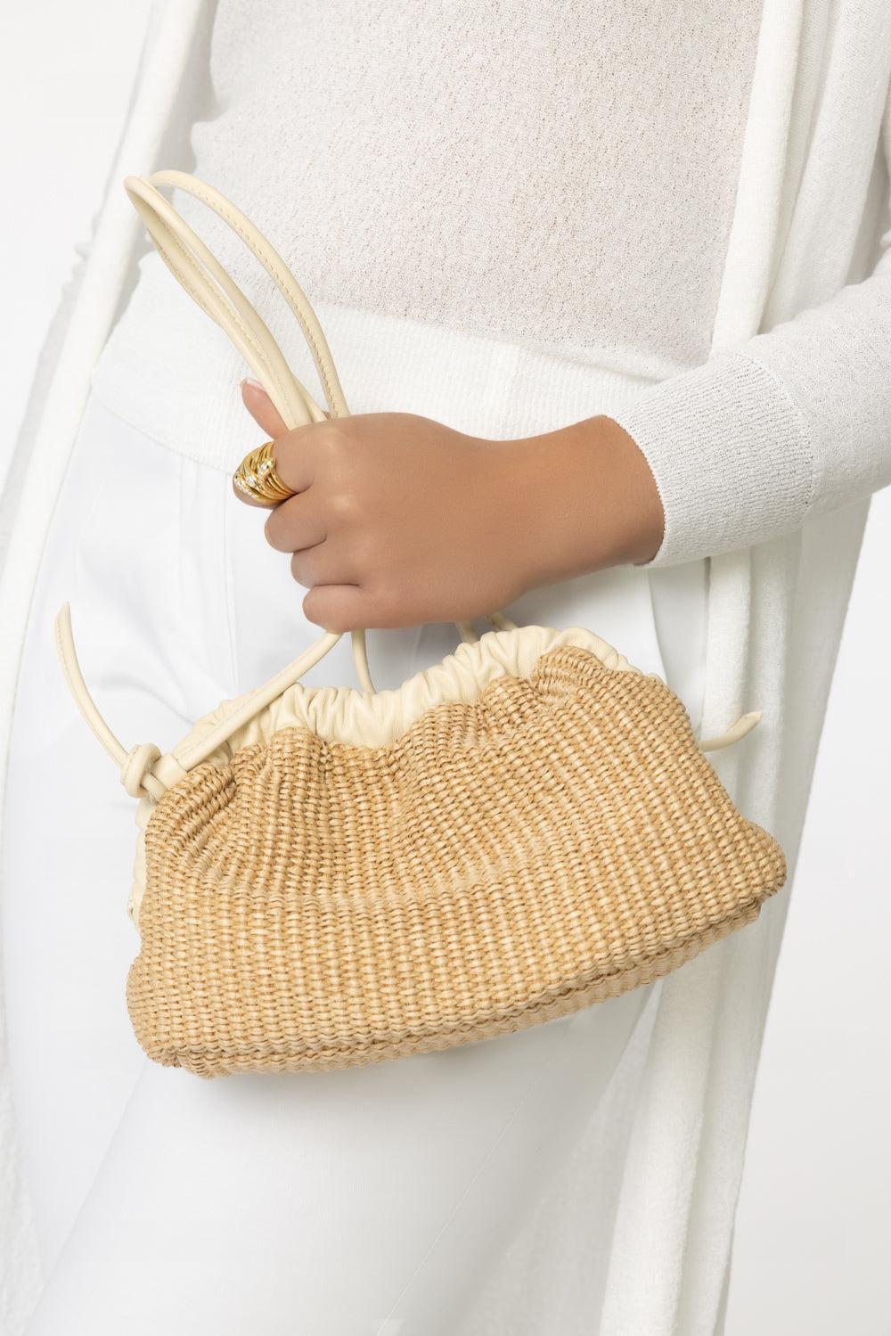 Mini Cloud Clutch - Natural-NAT/AVOR-O/S-HANDBAGCLUTCHES-MANSUR GAVRIEL