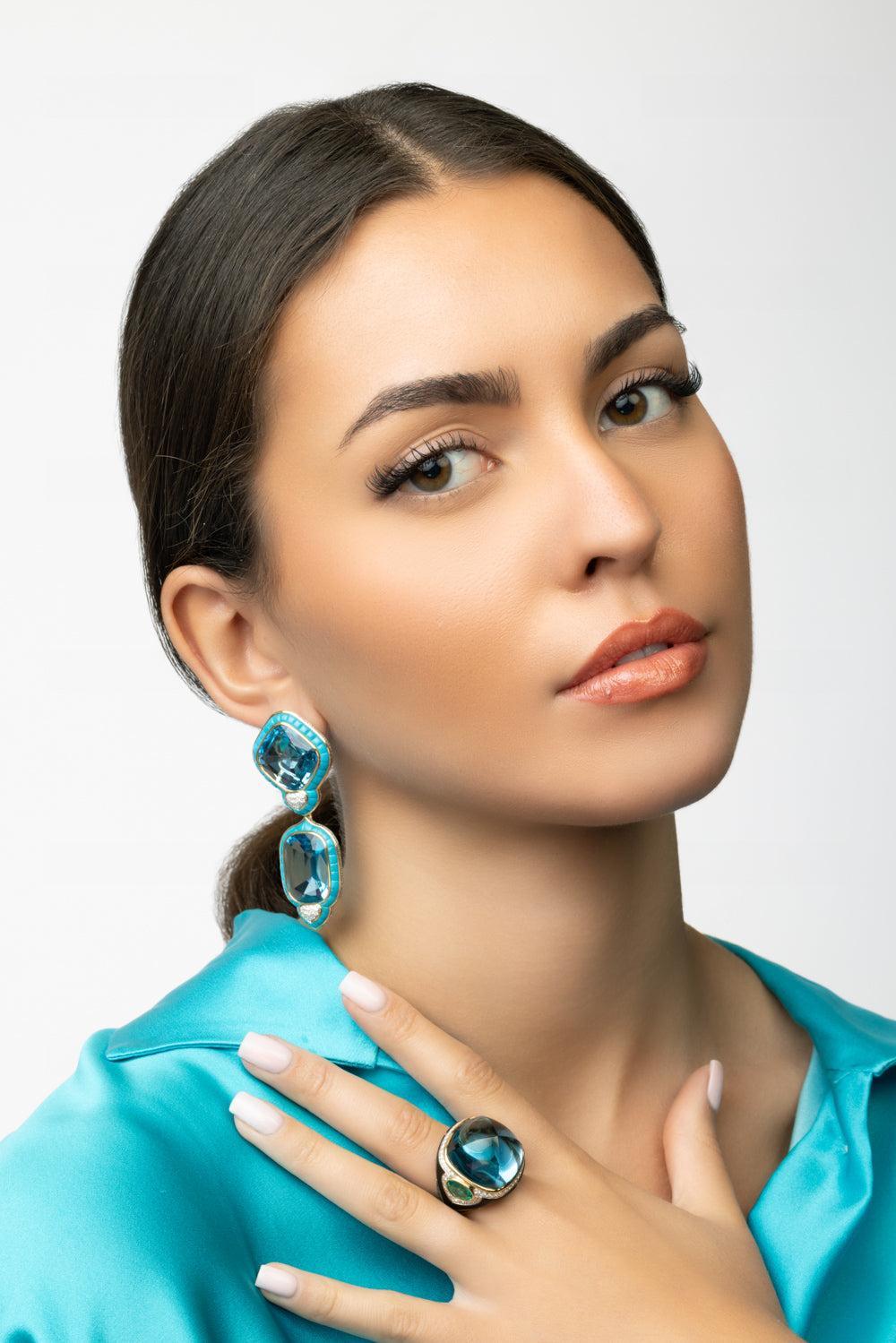Palatina Earrings-YELLOW GOLD-JEWELRYFINE JEWELEARRING-MARINA B