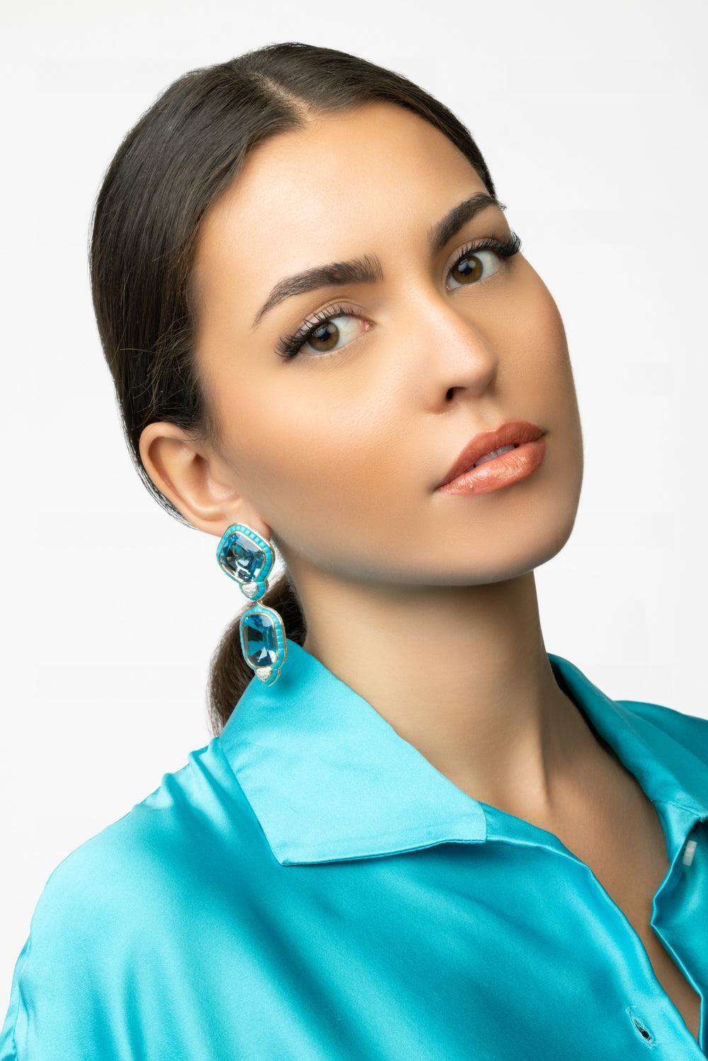 Palatina Earrings-YELLOW GOLD-JEWELRYFINE JEWELEARRING-MARINA B