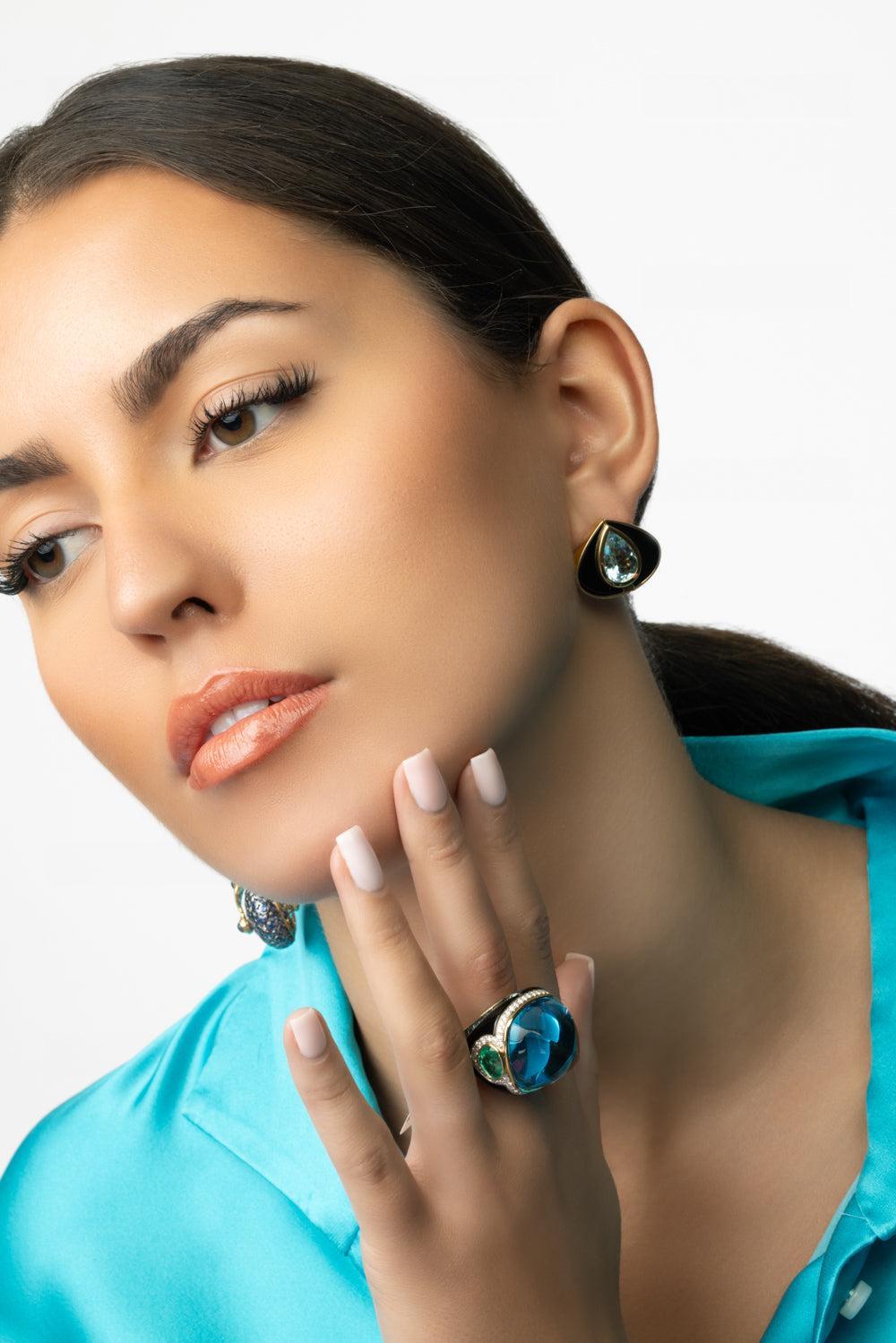 Caty Earrings-YELLOW GOLD-JEWELRYFINE JEWELEARRING-MARINA B