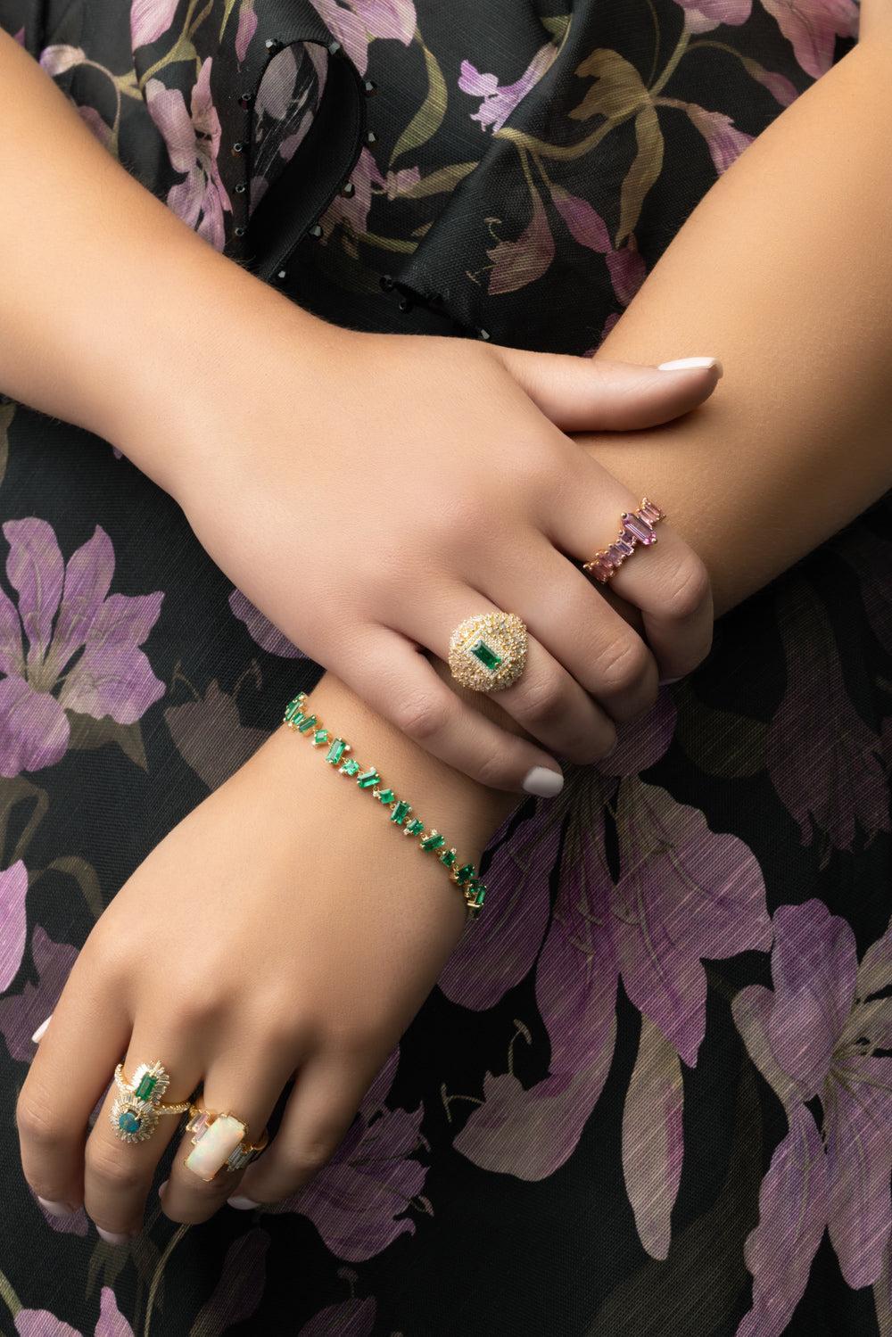 Emerald Ring-YELLOW GOLD-7-JEWELRYFINE JEWELRING-SUZANNE KALAN