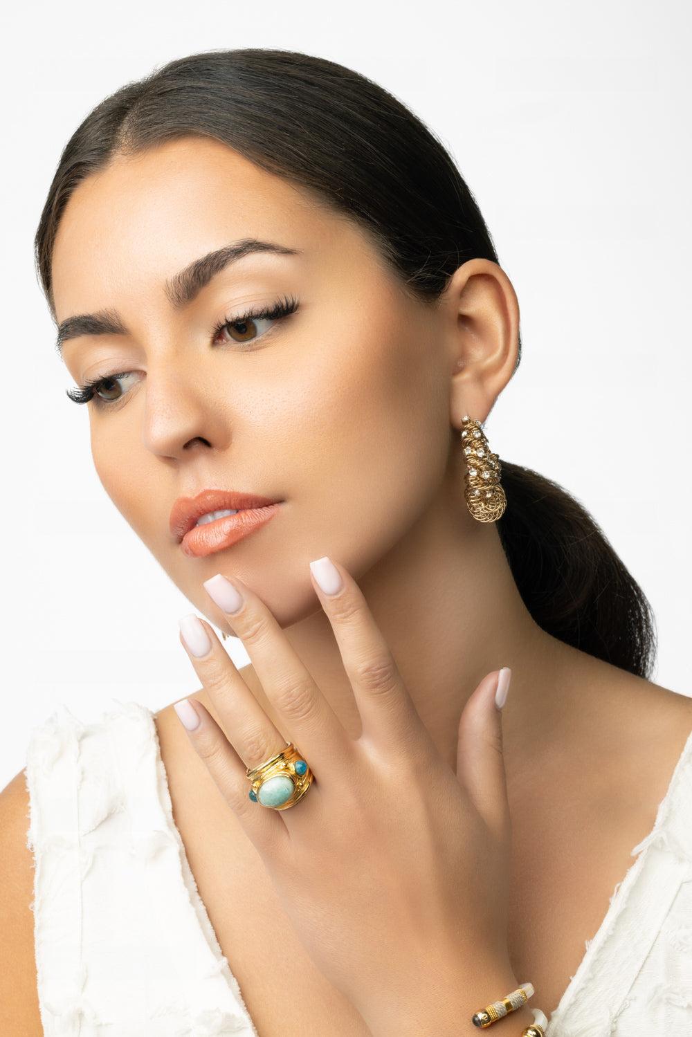 Strass Hoop Earrings-YELLOW-JEWELRYBOUTIQUEEARRING-GAS BIJOUX