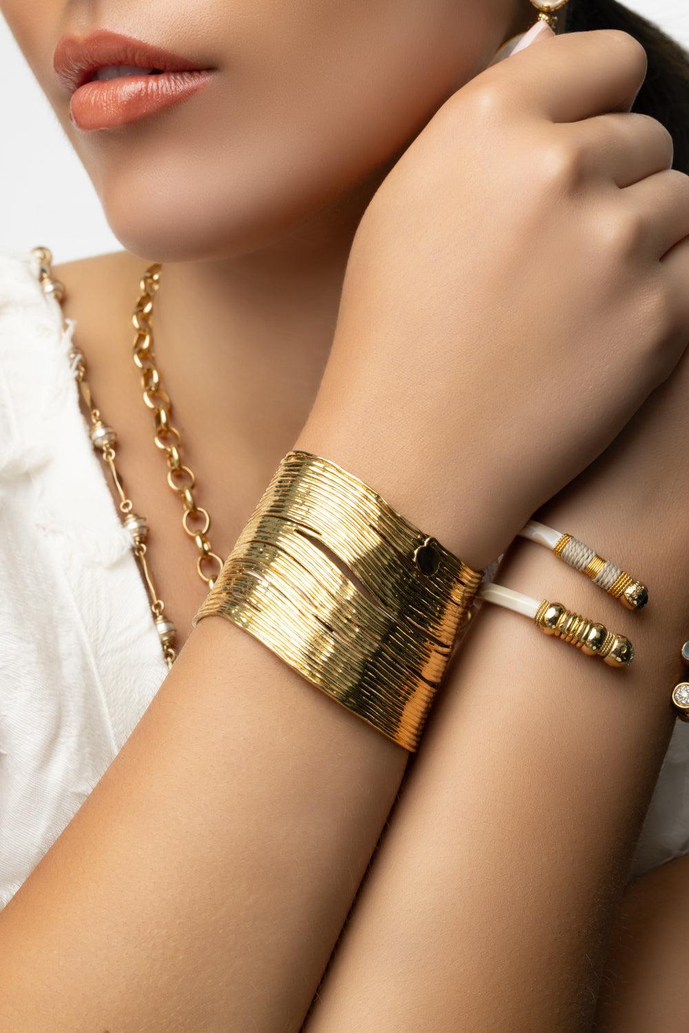 Wave Bracelet-YELLOW-JEWELRYBOUTIQUEBRACELET O-GAS BIJOUX