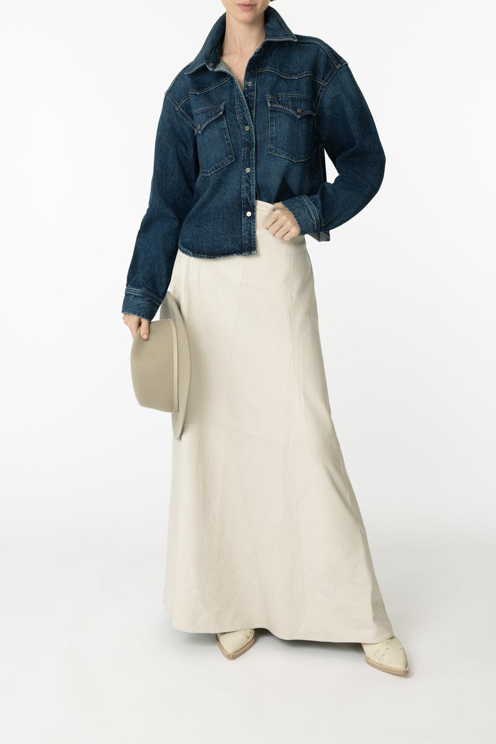 Cropped OG Denim Shirt-DARKWASH-M/L-CLOTHINGTOPBLOUSE-TWP