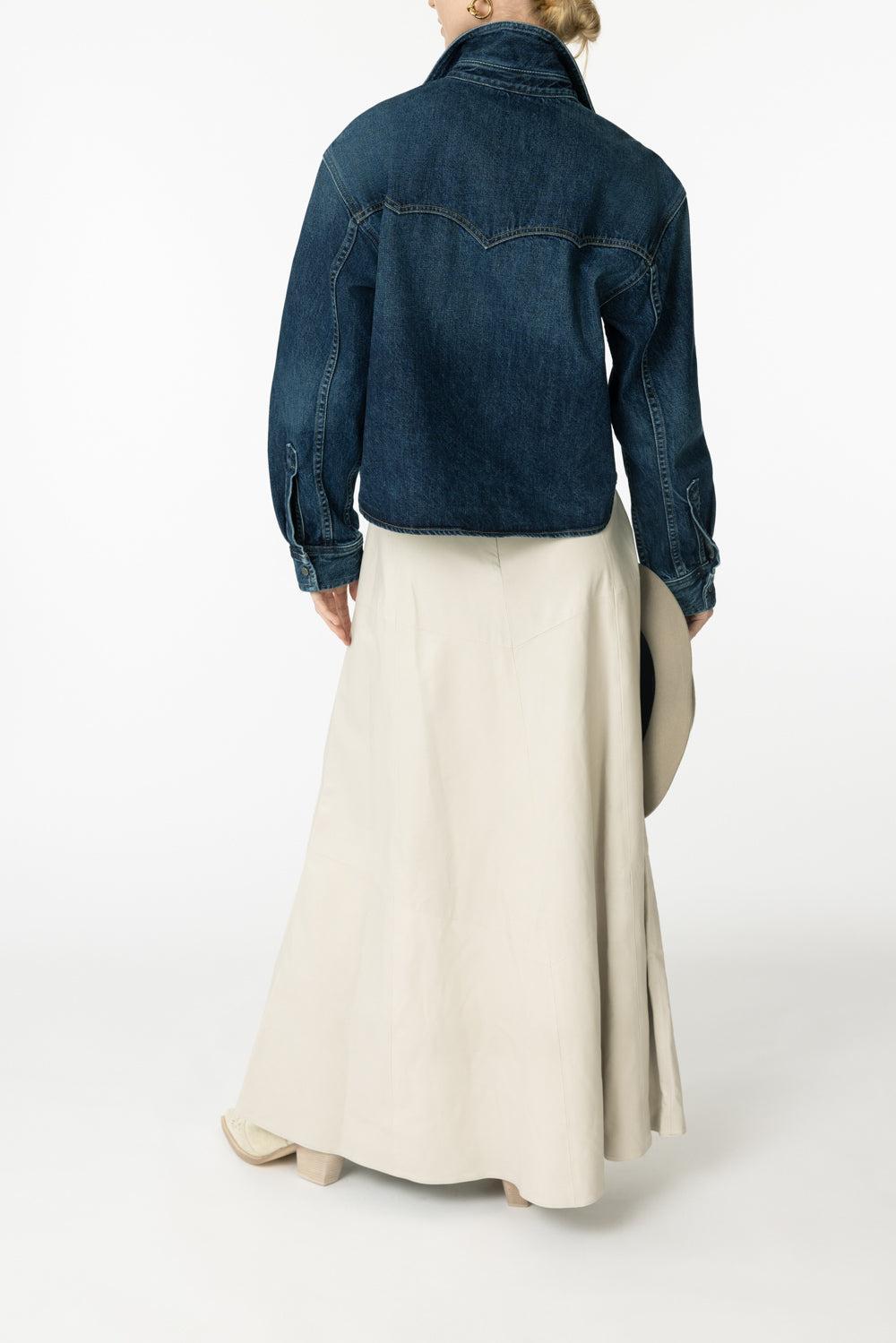 Cropped OG Denim Shirt-DARKWASH-M/L-CLOTHINGTOPBLOUSE-TWP