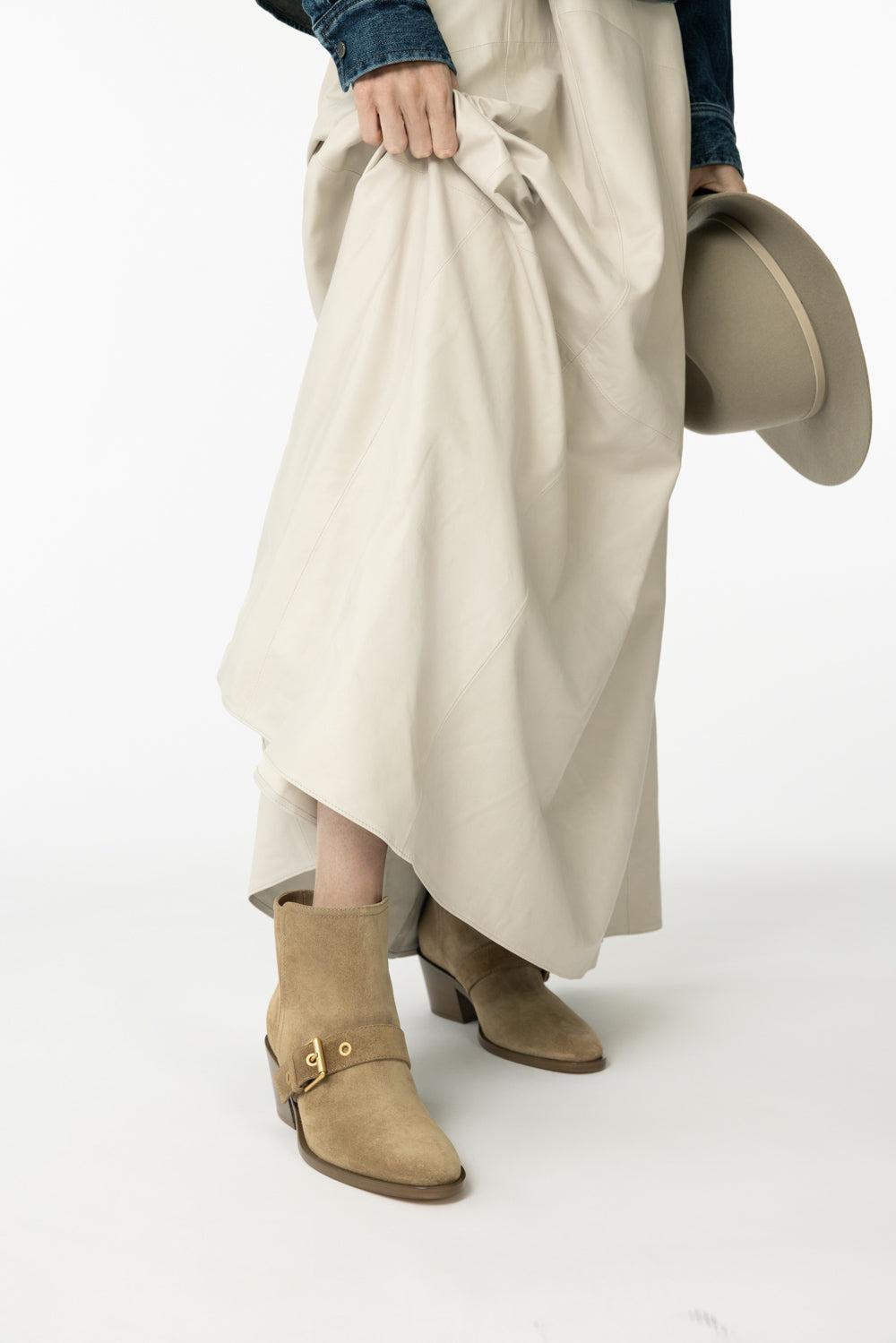 Ankle Buckle Boot-CAMEL-36-SHOEBOOT-GIANVITO ROSSI