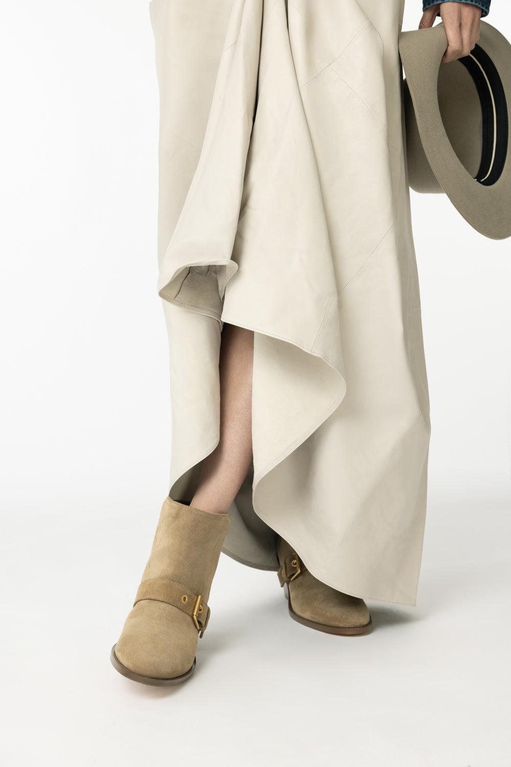 Ankle Buckle Boot-CAMEL-36-SHOEBOOT-GIANVITO ROSSI