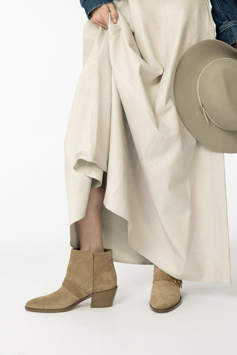 Ankle Buckle Boot-CAMEL-36-SHOEBOOT-GIANVITO ROSSI
