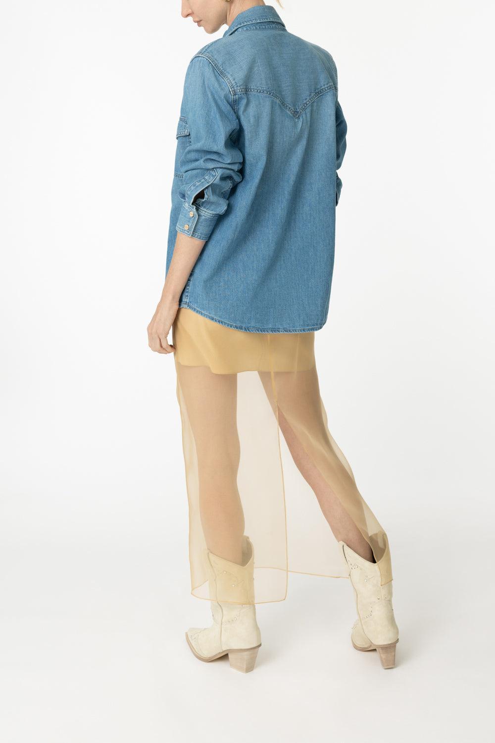 Cowboy Take Me Away Denim Shirt-VINTGWSH-XS-CLOTHINGTOPBLOUSE-TWP