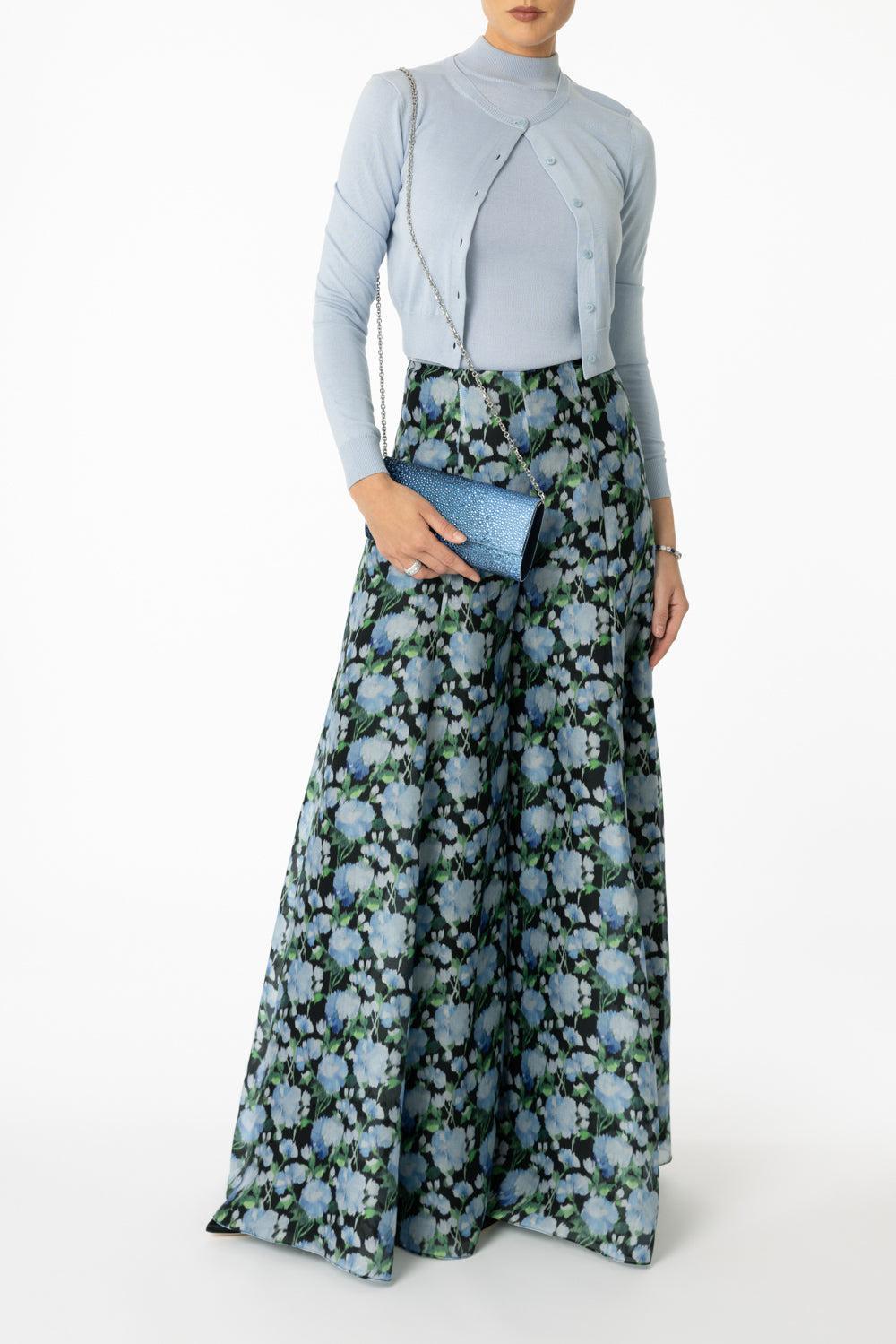 Palazzo Pant-BLUEMLTI-2-CLOTHINGPANTWIDE LEG-CAROLINA HERRERA