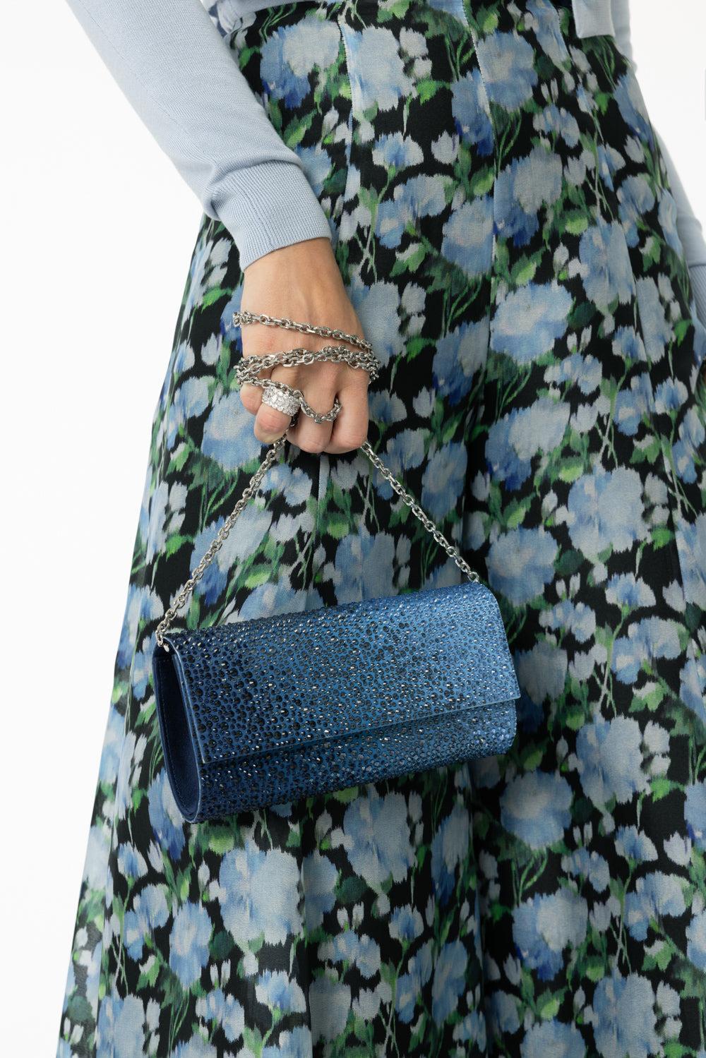 Perry Clutch - Silver Blue-GRADOCEN-HANDBAGCLUTCHES-JUDITH LEIBER