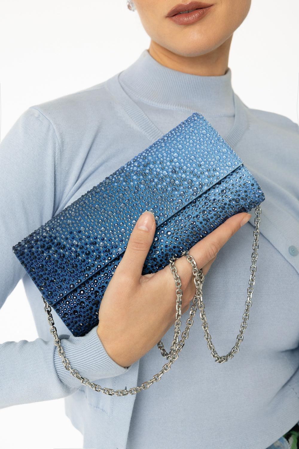 Perry Clutch - Silver Blue-GRADOCEN-HANDBAGCLUTCHES-JUDITH LEIBER
