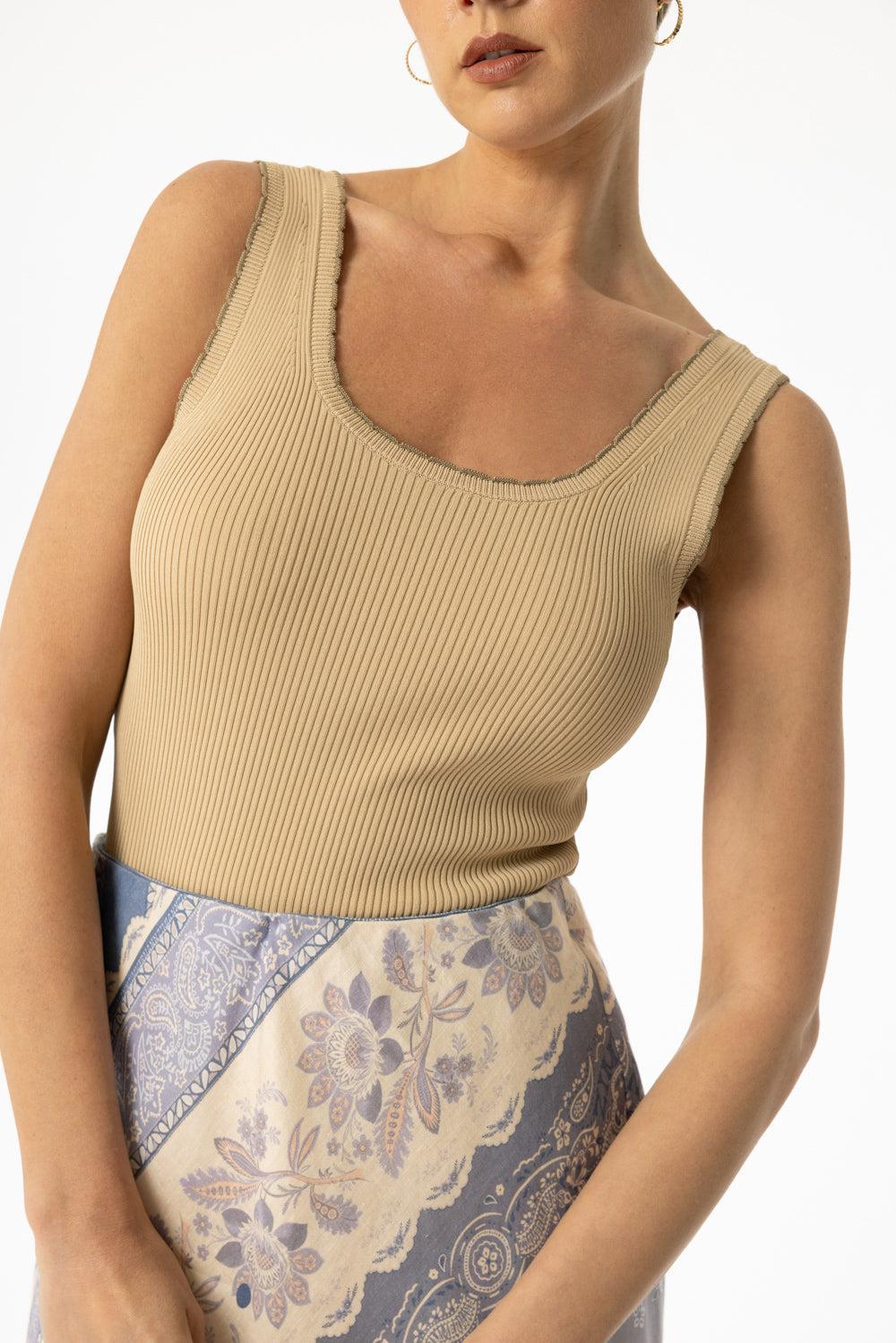 Ascension Scallop Tank-MACADMIA-0-CLOTHINGTOPTANK-ZIMMERMANN