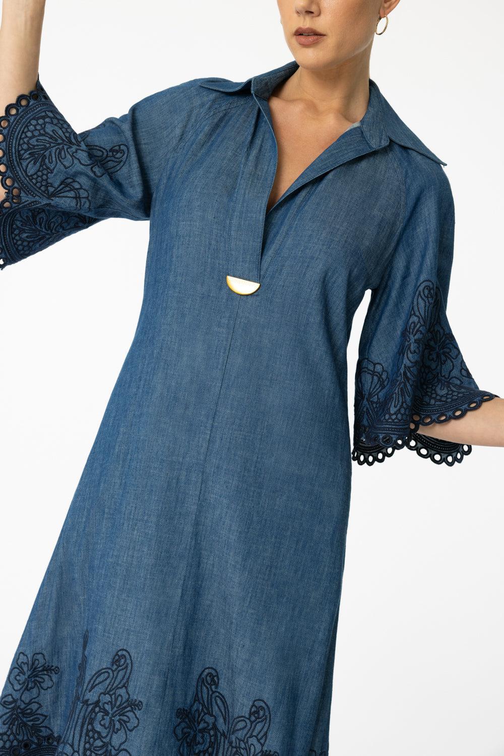 Coco Embroidered Dress-RAILWYBL-1-CLOTHINGDRESSCASUAL-ZIMMERMANN
