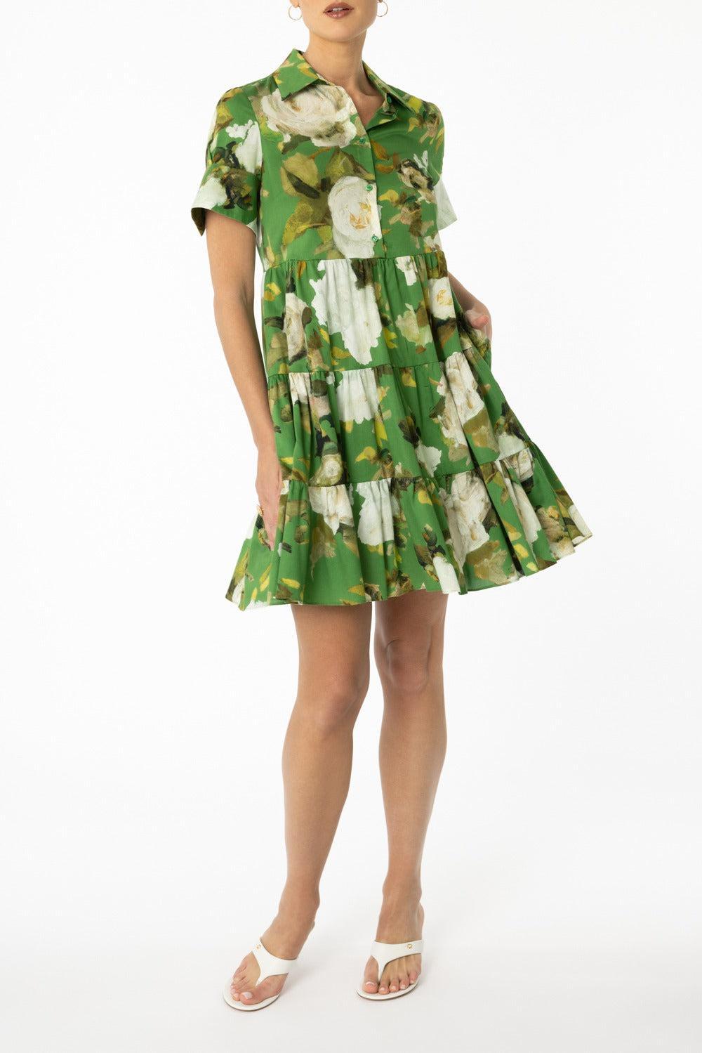 Short Sleeve Shirt Dress-RSBQTOLV-2-CLOTHINGDRESSCASUAL-ERDEM