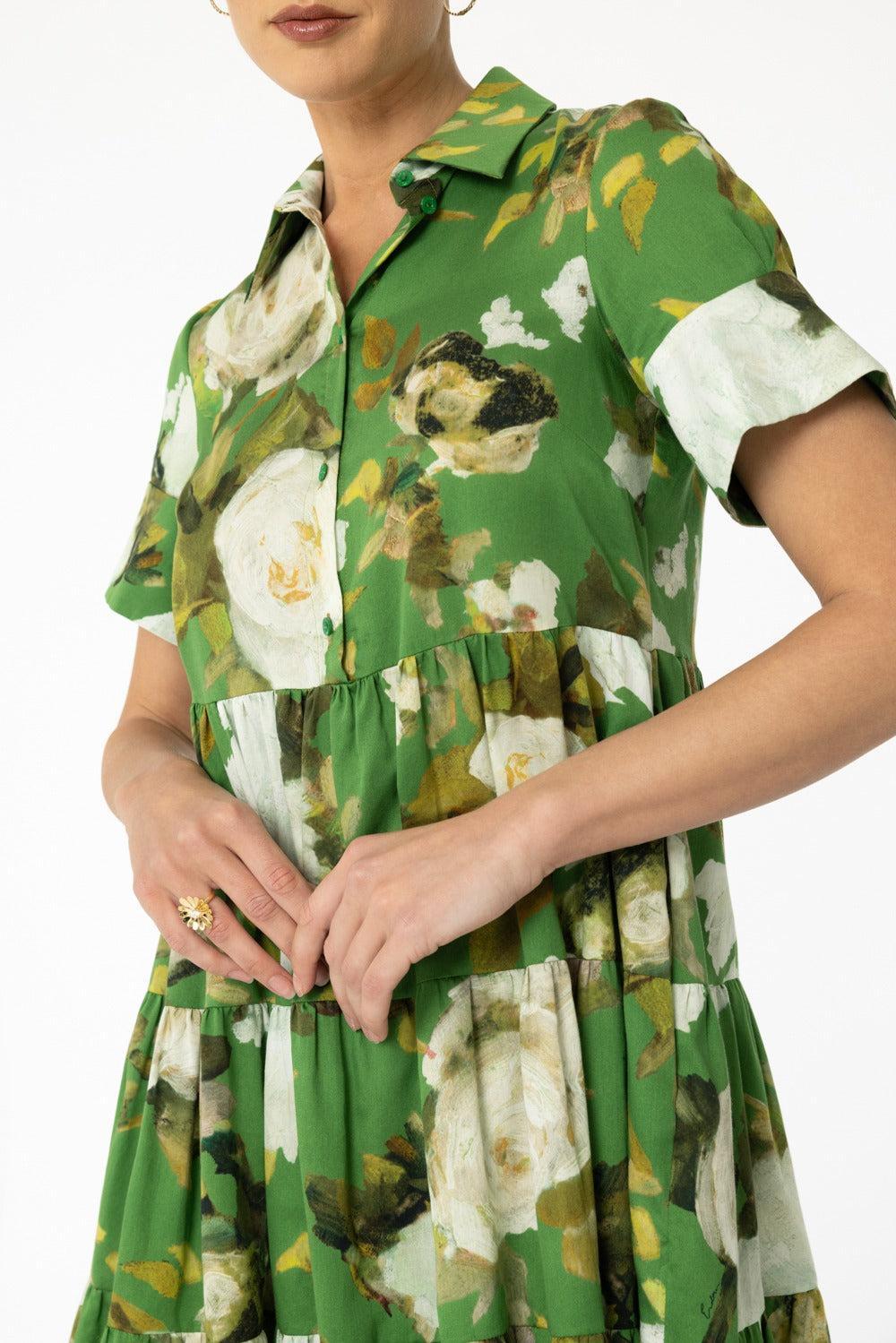Short Sleeve Shirt Dress-RSBQTOLV-2-CLOTHINGDRESSCASUAL-ERDEM