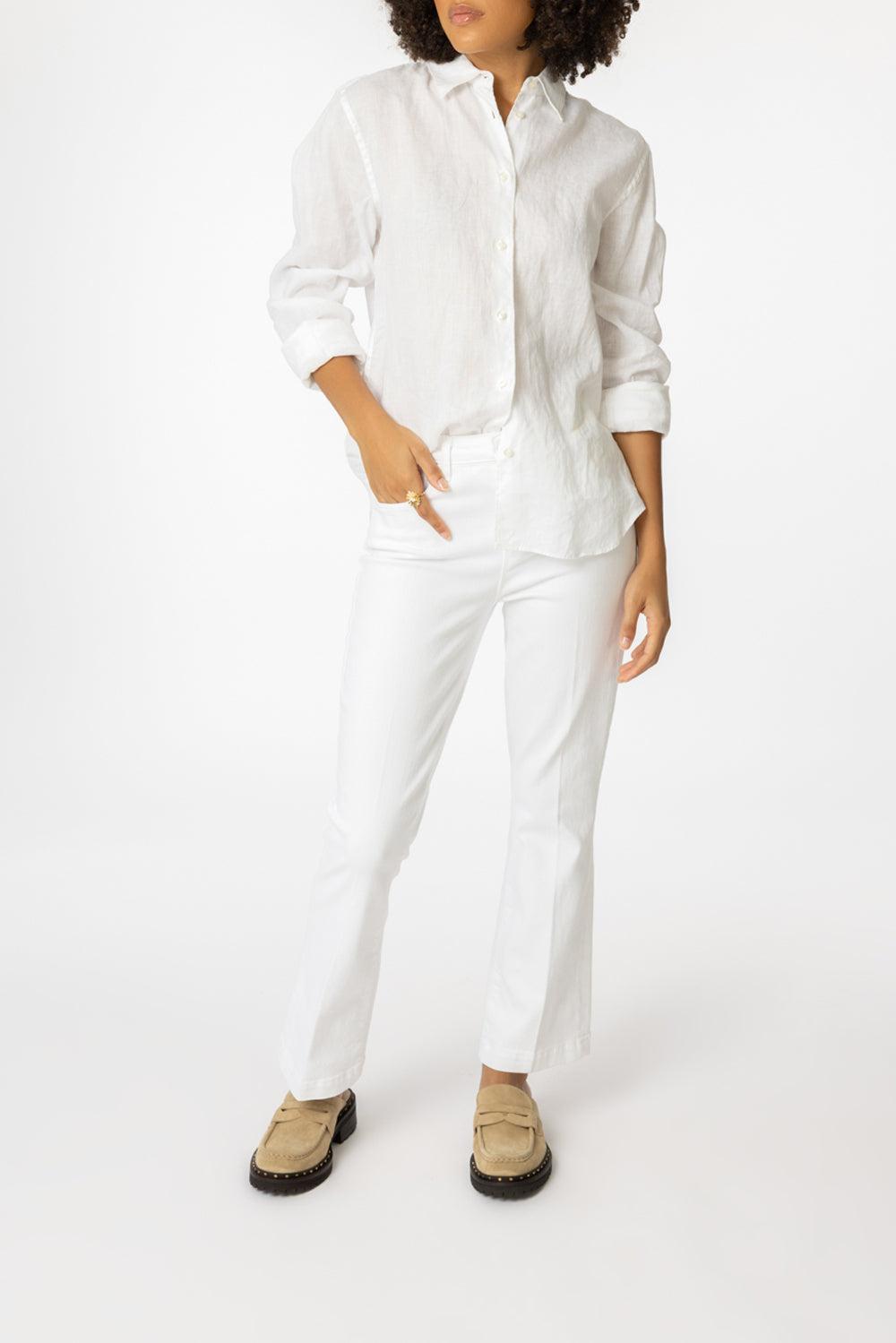 Ali Slim Flare Jeans-BLANC-26-CLOTHINGPANTSLIM FIT-L'AGENCE