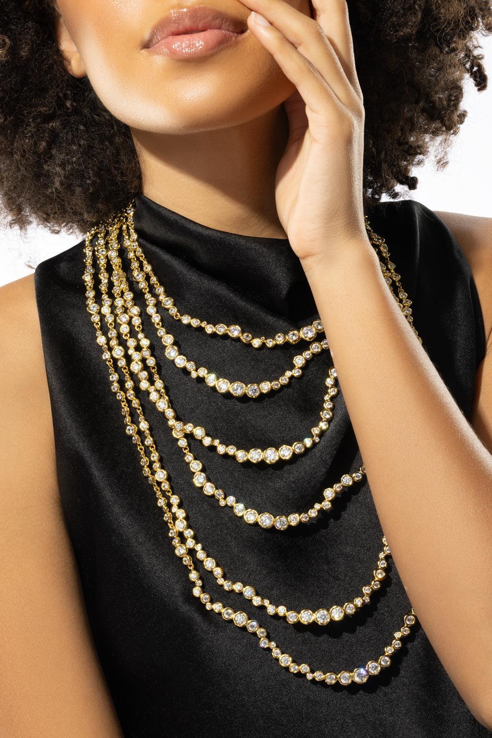 Asterales Multi Layered Necklace-YELLOW-JEWELRYBOUTIQUENECKLACE O-ALEXIS BITTAR
