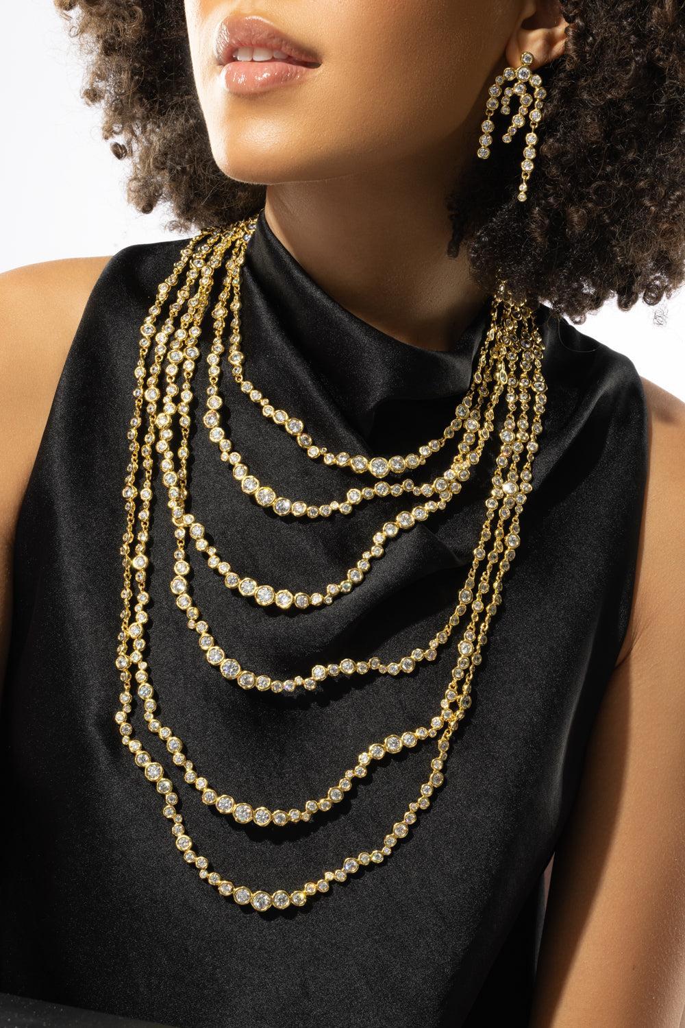 Asterales Multi Layered Necklace-YELLOW-JEWELRYBOUTIQUENECKLACE O-ALEXIS BITTAR